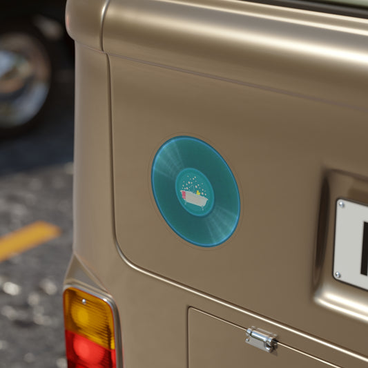 Donut Bumper/Outdoor Sticker - "Rubber Ducky's One & Only Donut" - aquamarine donut - [Die-Cut] 6"x 6"