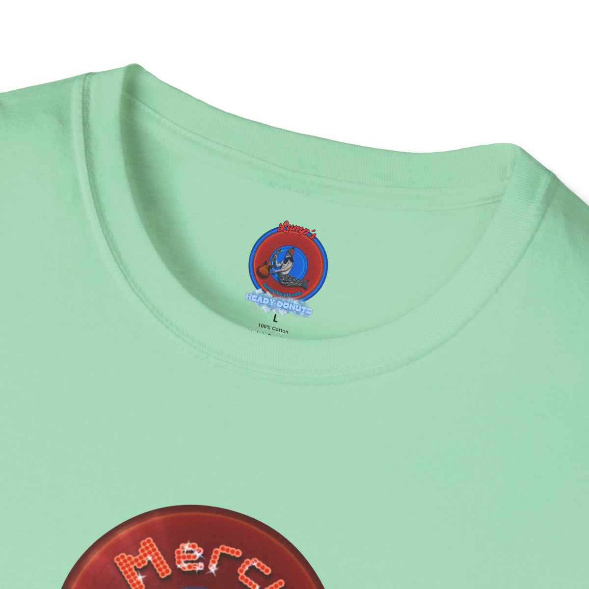 Classic Donut Tee - Unisex Soft-Style - "Donuts of the Gods" - series 1.0 - variant 4 - red donut