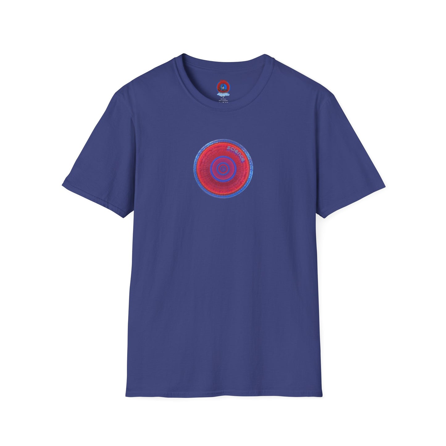 Classic Donut Tee - Unisex Soft-Style - "Tube Donuts" - series 1.0 - red donut/lighter blue bordering