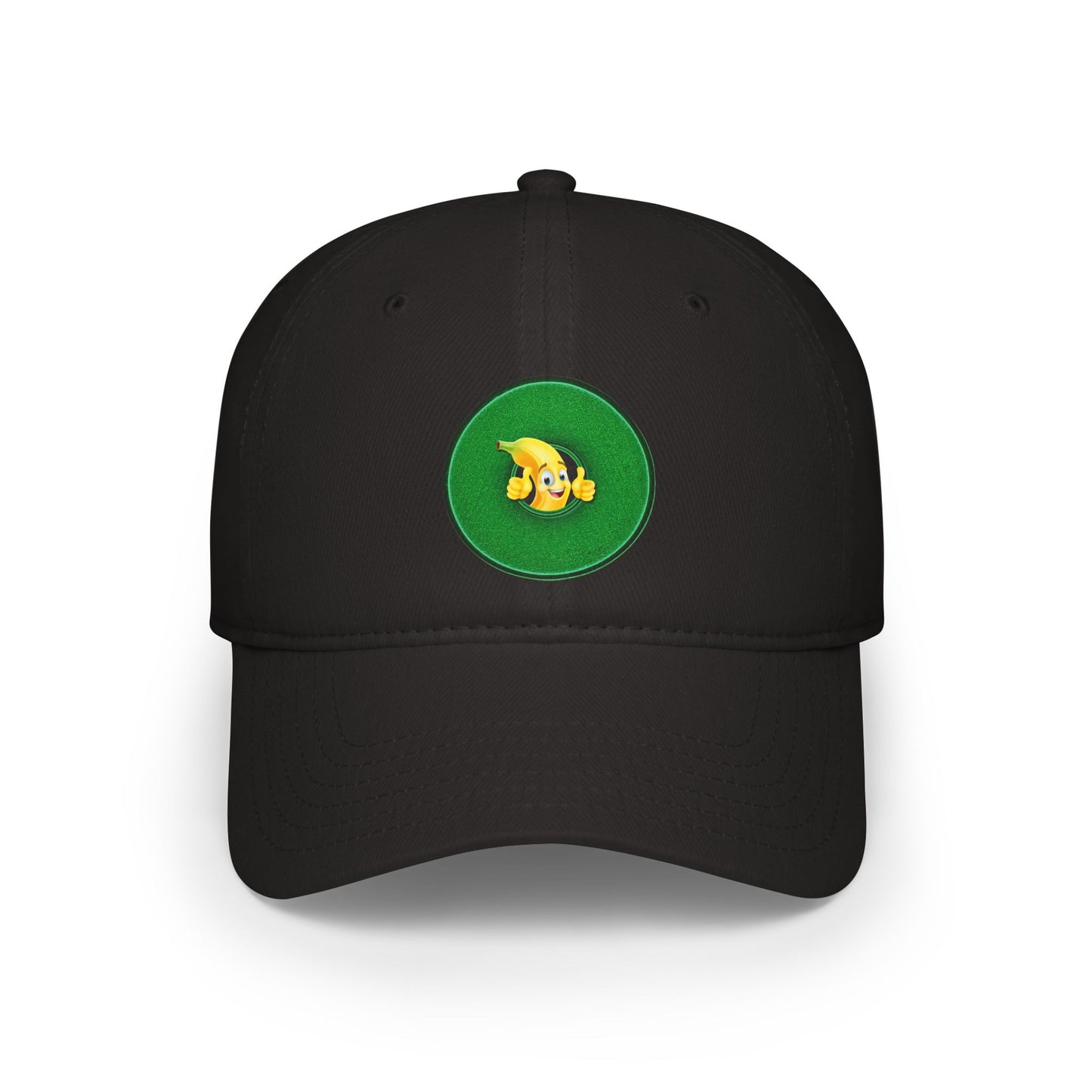 Lumpy Donut Baseball Cap - "This Donut Hat is Bananas" - variant 7 - vivid green donut w/