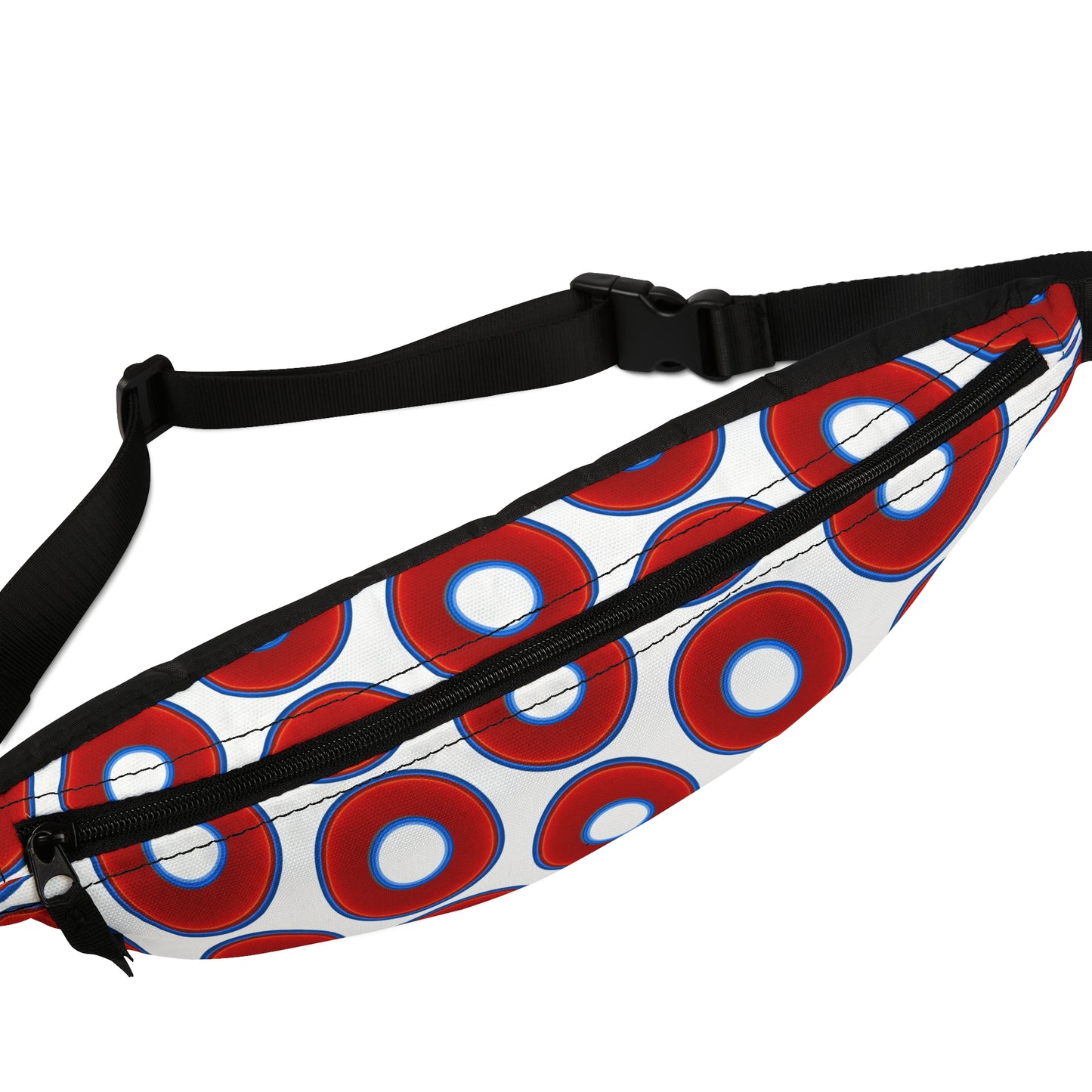 Lumpy Phanny Pack - vivid red donuts w/white background