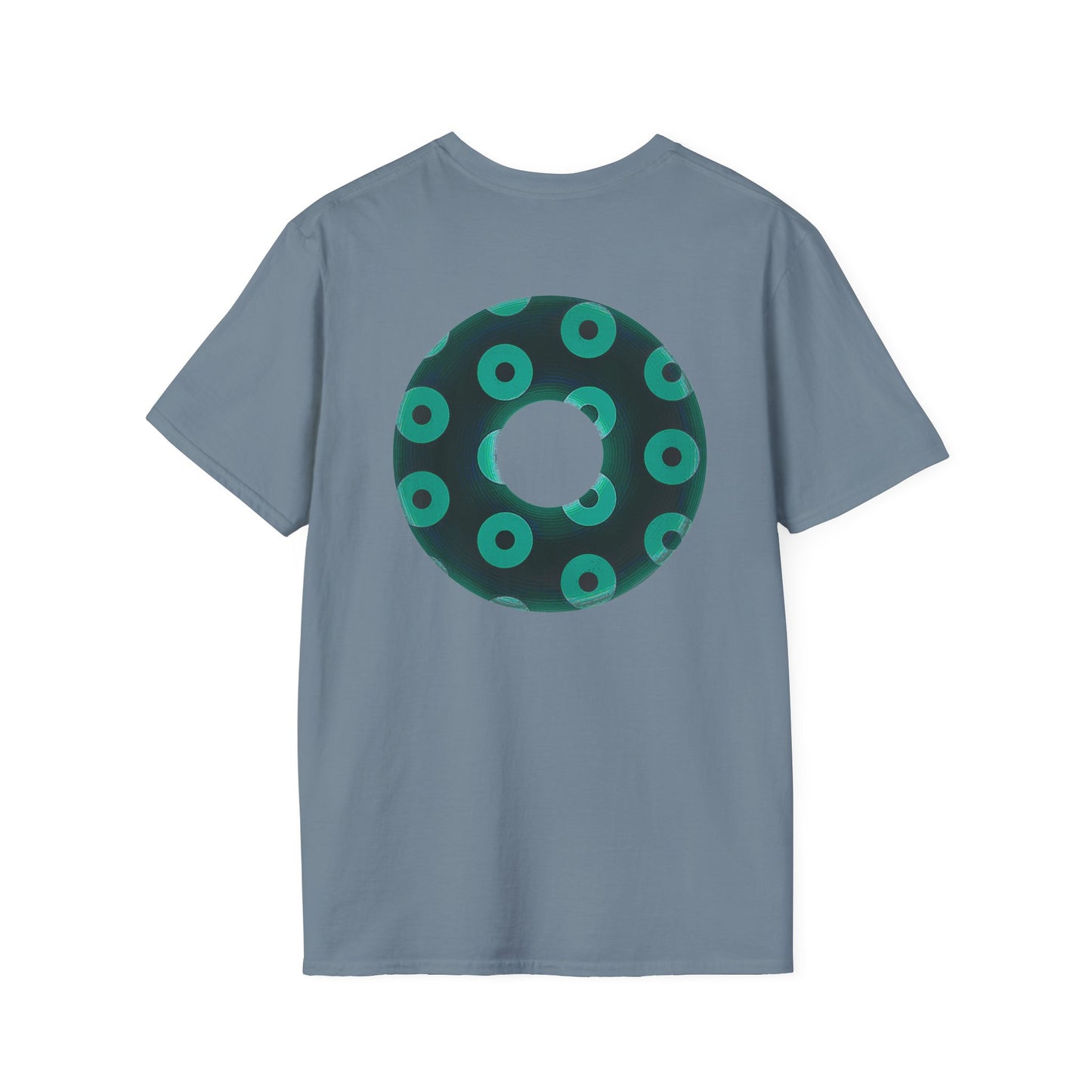 Plain Donuts/Unisex Soft-Style - "Plain Blimpy Paradoxical Donuts" - dark green/seafoam green donuts