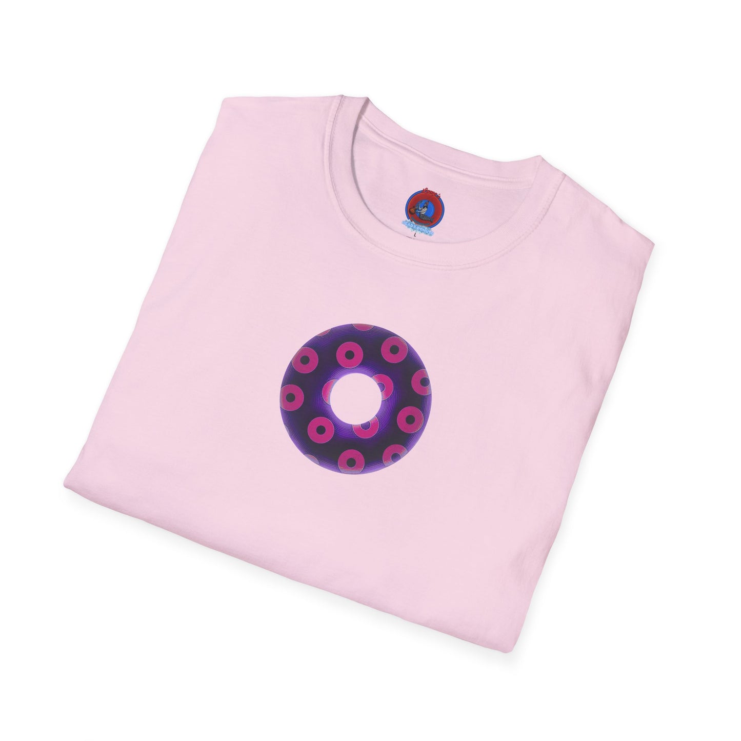 Plain Donuts/Unisex Soft-Style - "Plain Blimpy Paradoxical Donuts" - dark purple/bright magenta donuts