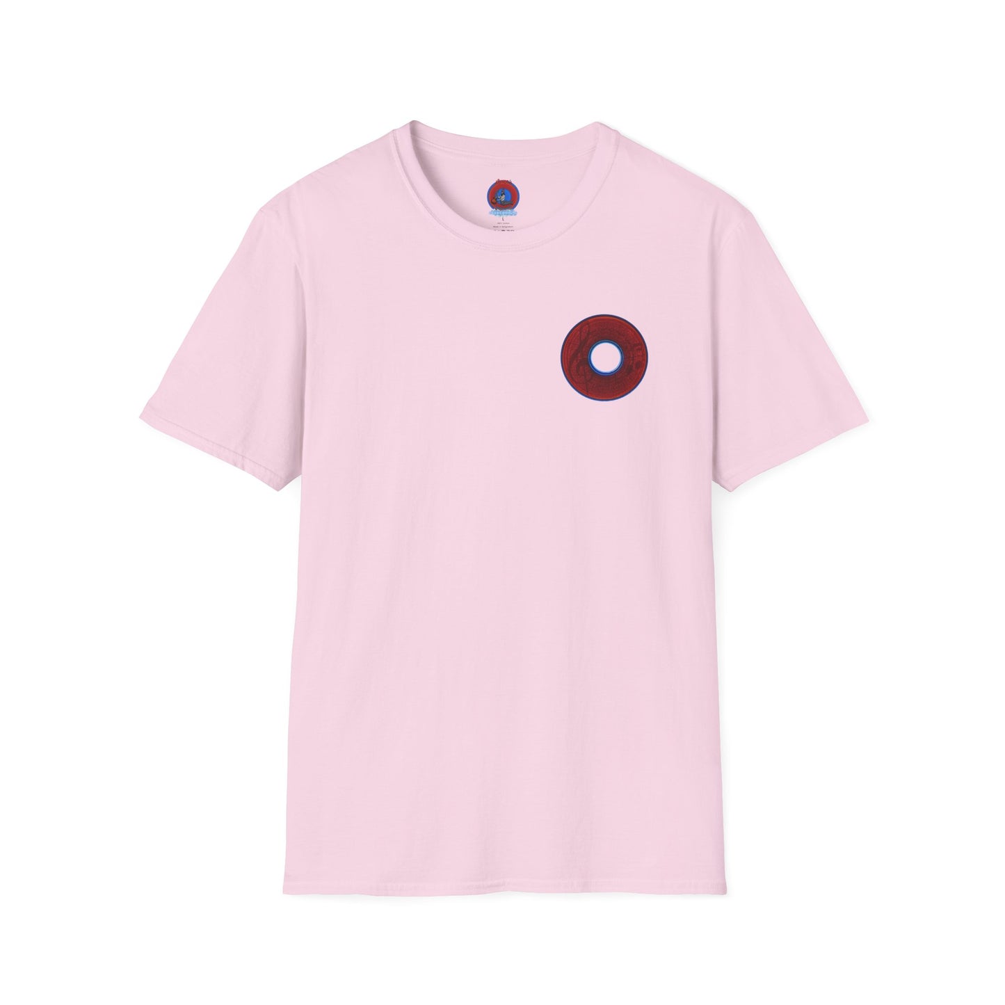 Classic Donut Tee - Unisex Soft-Style - "The Musically Gifted Donut" - red donut - series 1.0