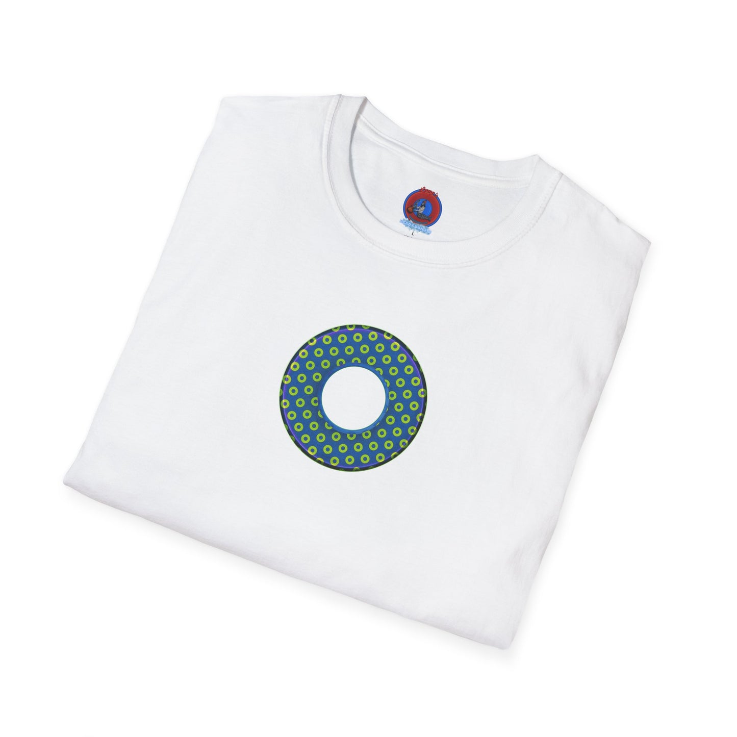 Plain Donuts/Unisex Soft-Style - "Plain Electric Paradoxical Donuts" - yellow/blue donuts