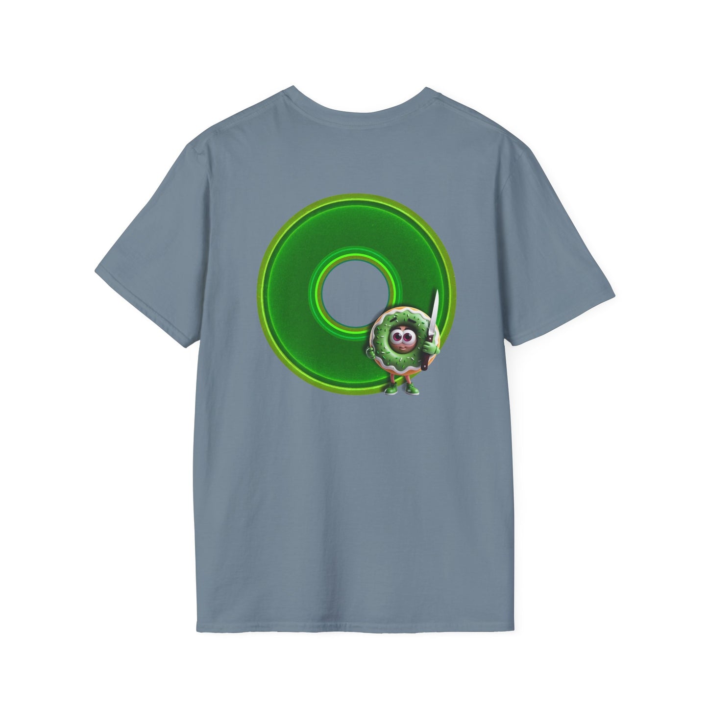 Classic Donut Tee - Unisex Soft-Style - "My Friend the Donut " - series 1.0  - variant 4 - green donut