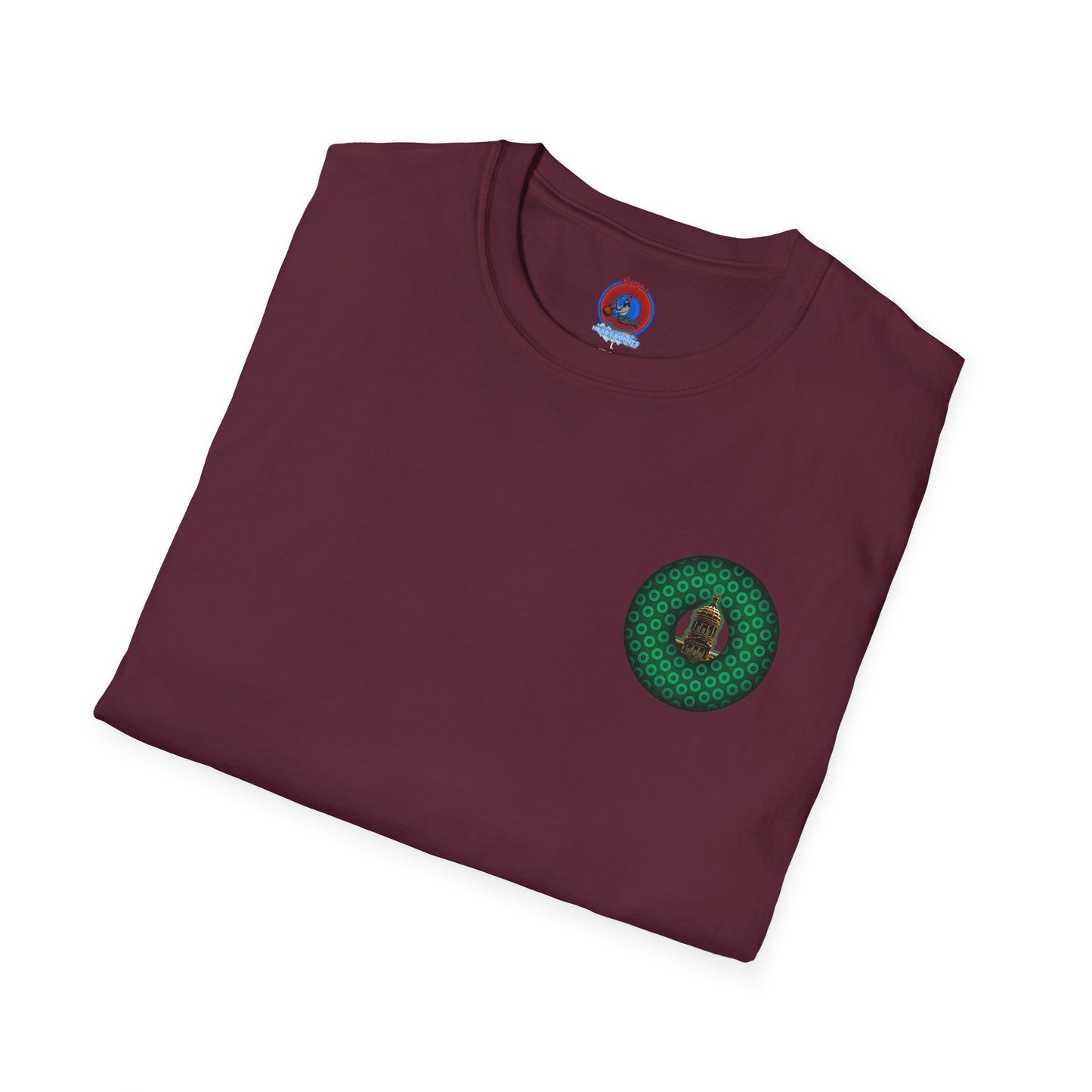 Classic Donut Tee - "Save Mondegreen City Hall Clock Tower" - paradox donut - series 1.0 - variant 2 - green donut