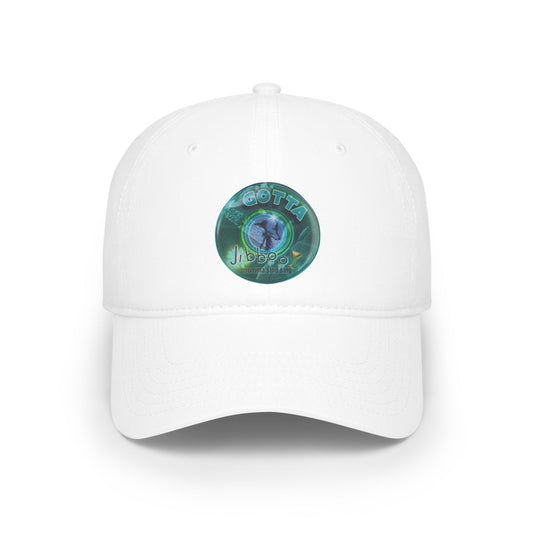 Lumpy Donut Baseball Cap - "Gotta Donut Baseball Cap" - dark teal vivid donut w/