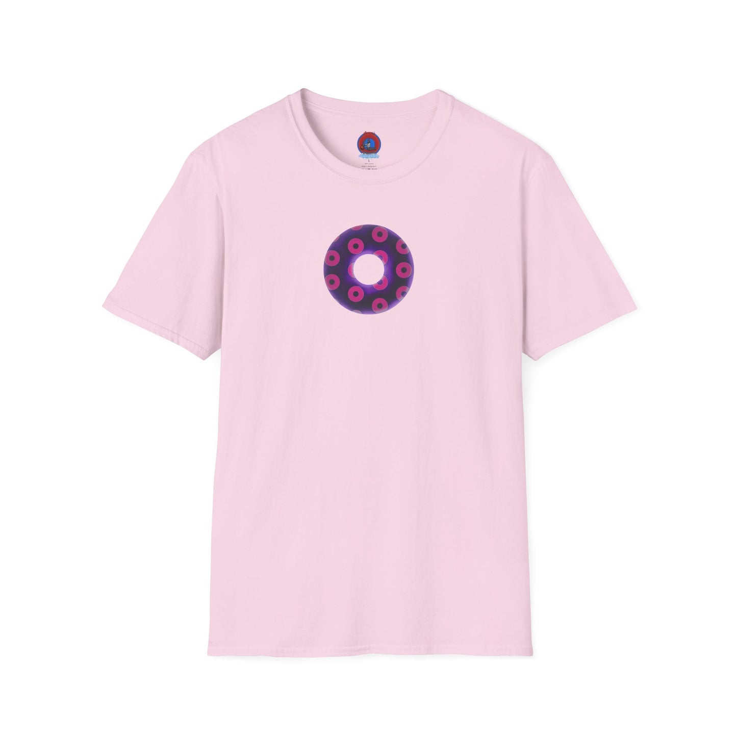 Plain Donuts/Unisex Soft-Style - "Plain Blimpy Paradoxical Donuts" - dark purple/bright magenta donuts