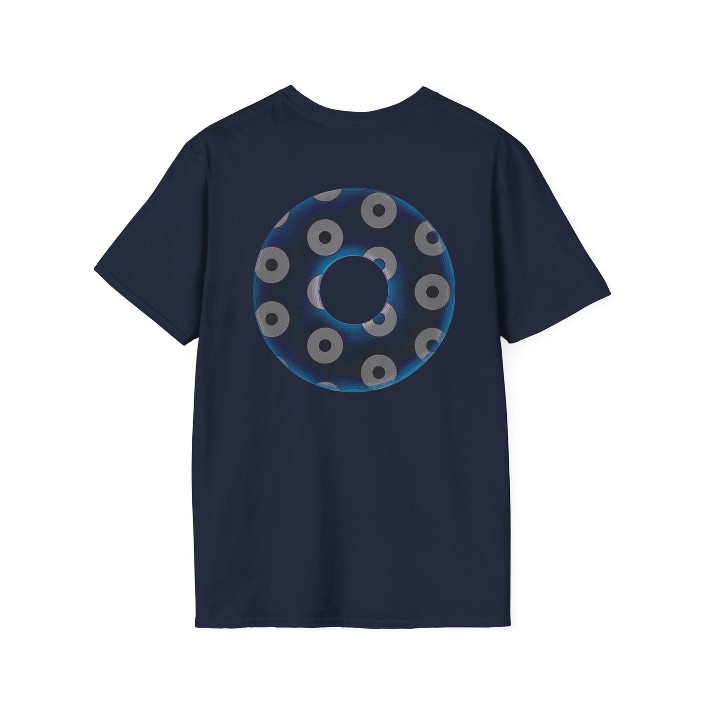 Plain Donuts/Unisex Soft-Style - "Plain Blimpy Paradoxical Donuts" - dark blue/off-white donuts