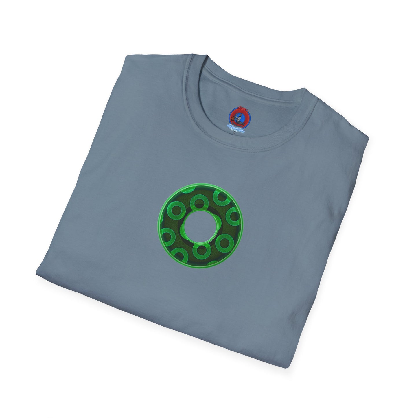 Plain Donuts/Unisex Soft-Style - "Plain Rustic Paradoxical Donuts" - light green/dark green donuts