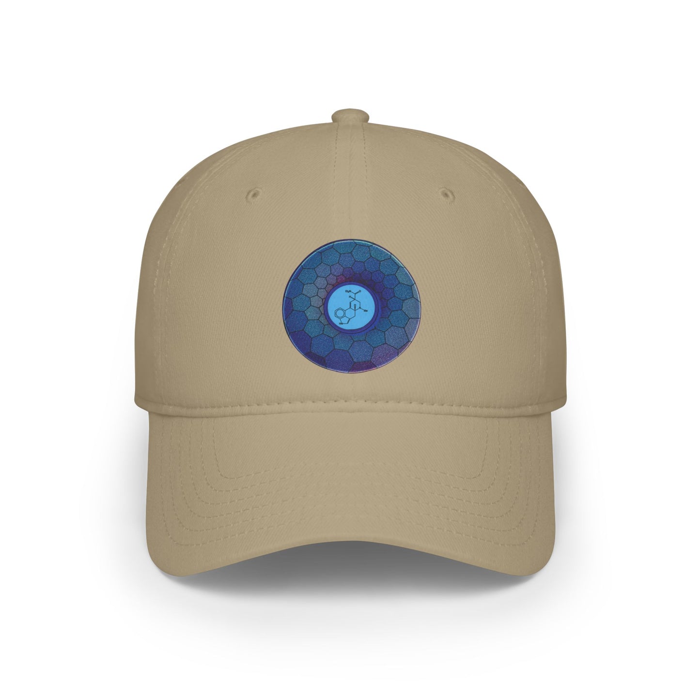 Lumpy Donut Baseball Cap - "Dr. Albert Hofmann" - variant 2 - blue hexadonut w/