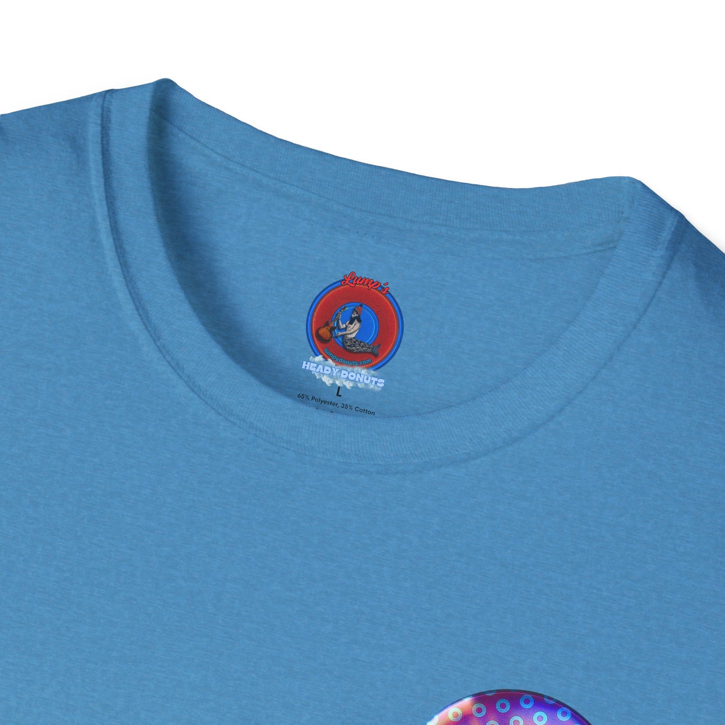Classic Donut Tee - Unisex Soft-Style - "Donut Melts" - purple/blue paradoxical donut