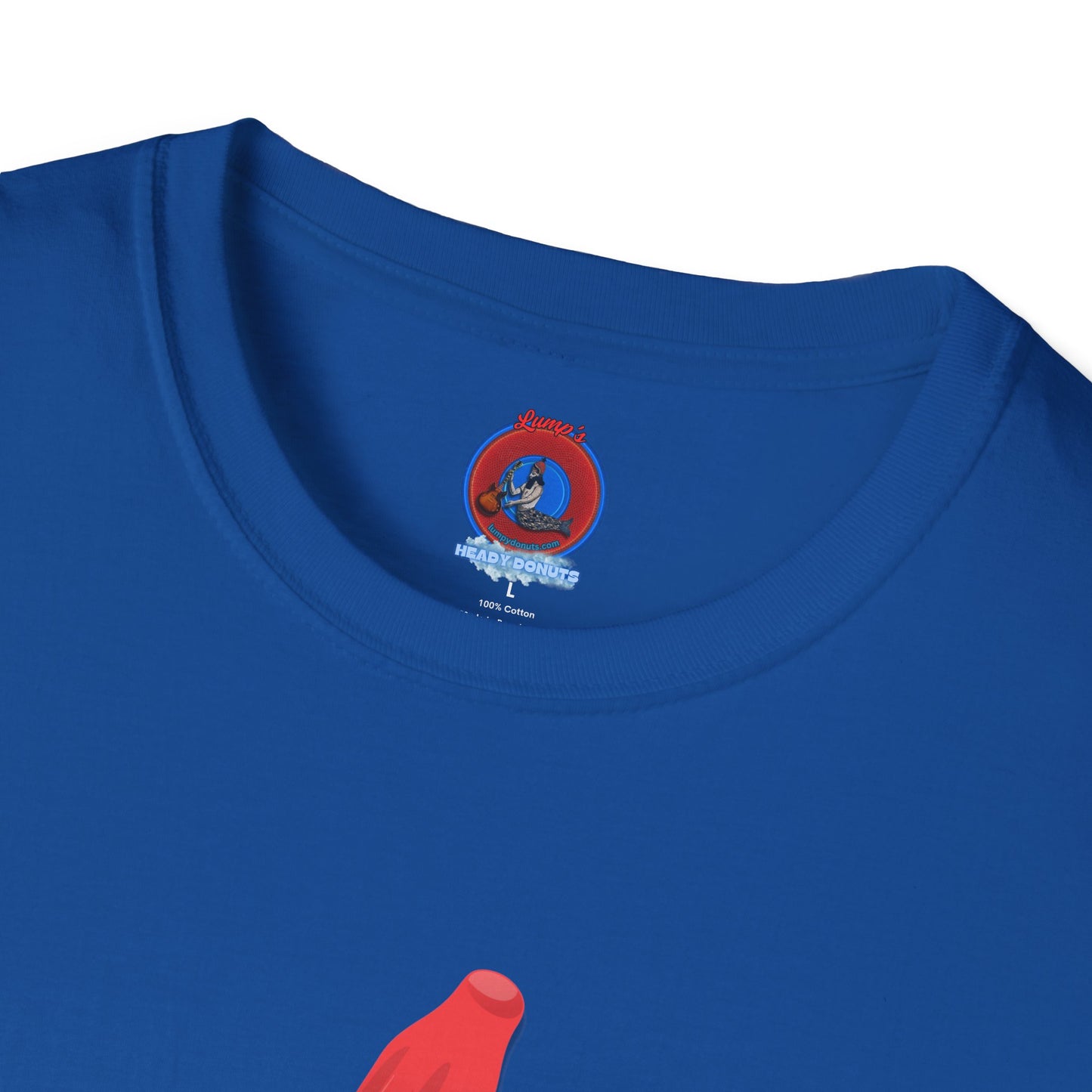Classic Donut Tee - Unisex Soft-Style - "Blow this Popsicle Stand" - red/blue/cream - bomb pop