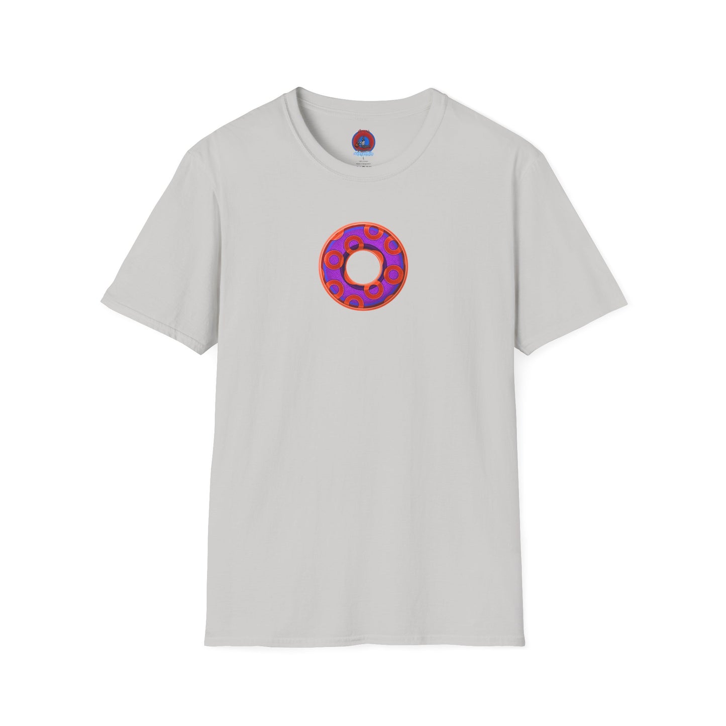 Plain Donuts/Unisex Soft-Style - "Plain Rustic Paradoxical Donuts" - purple/red donuts