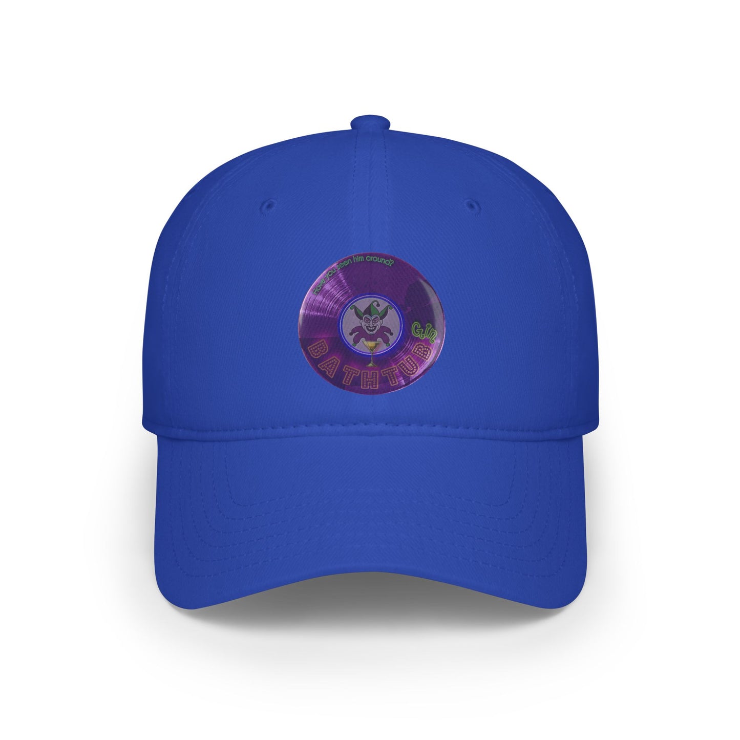 Lumpy Donut Baseball Cap - "The Joker's Personal Cap - Troubadour Edition" - variant 3 - vivid purple record donut w/