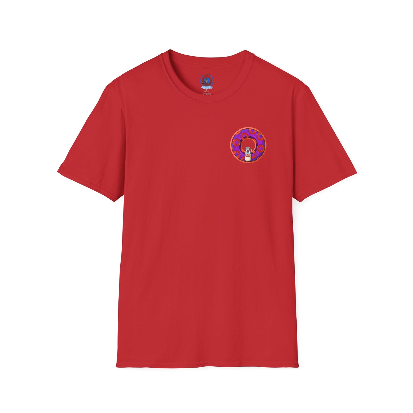Classic Donut Tee - Unisex Soft-Style - "Wooked Cream - YEMSG Donut " -purple/red rustic paradox donut - variant 6