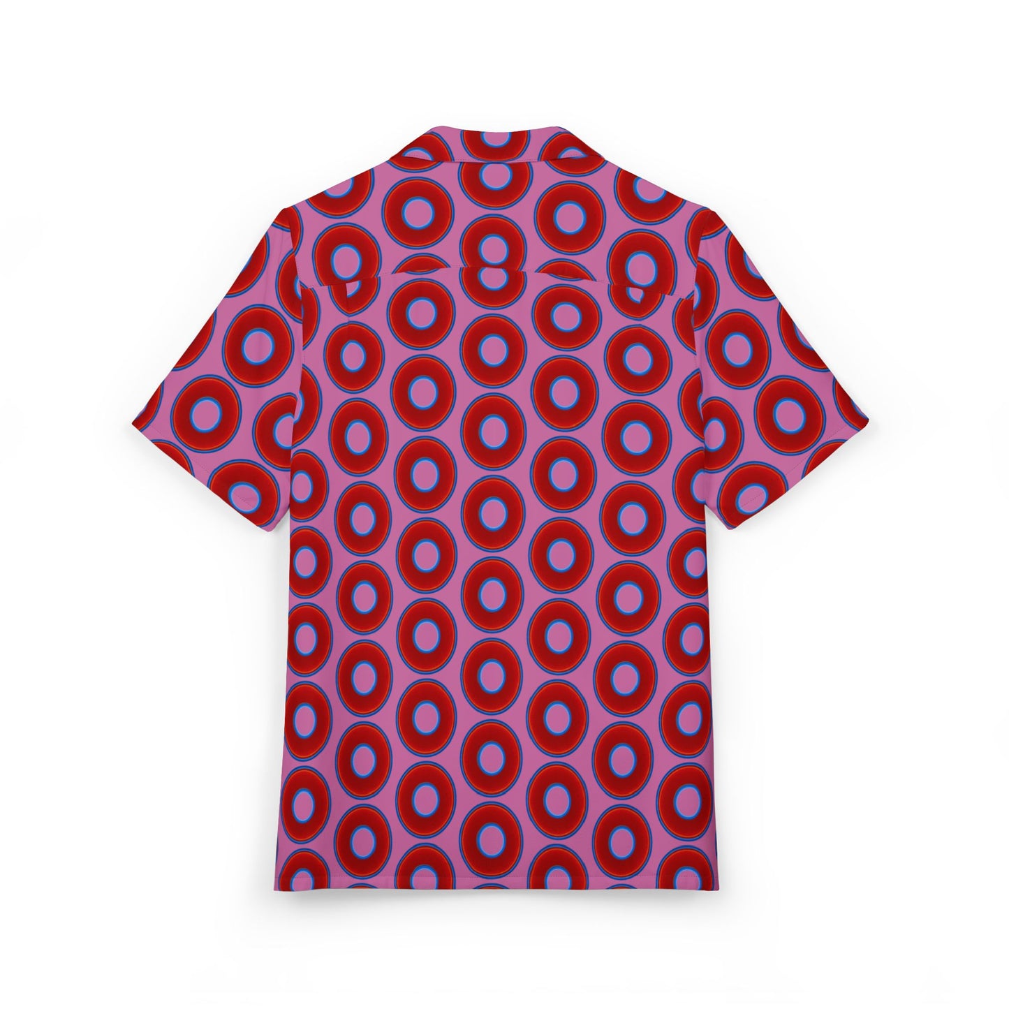 Wilson's 'Epic Hawaiian-Punch' Shirt - vivid red donut print w/pink background [unisex]