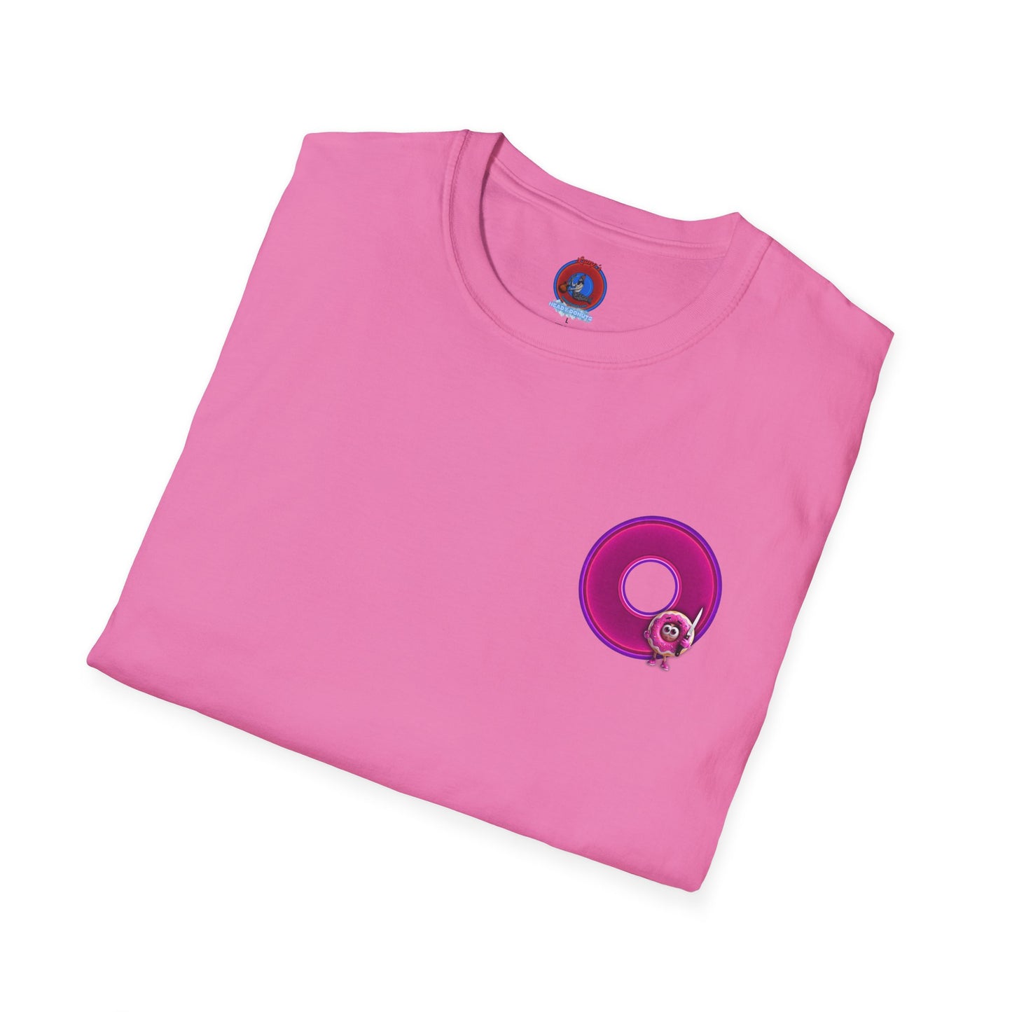 Classic Donut Tee - Unisex Soft-Style - "My Friend the Donut " - series 1.0  - variant 3 - magenta/purple donut