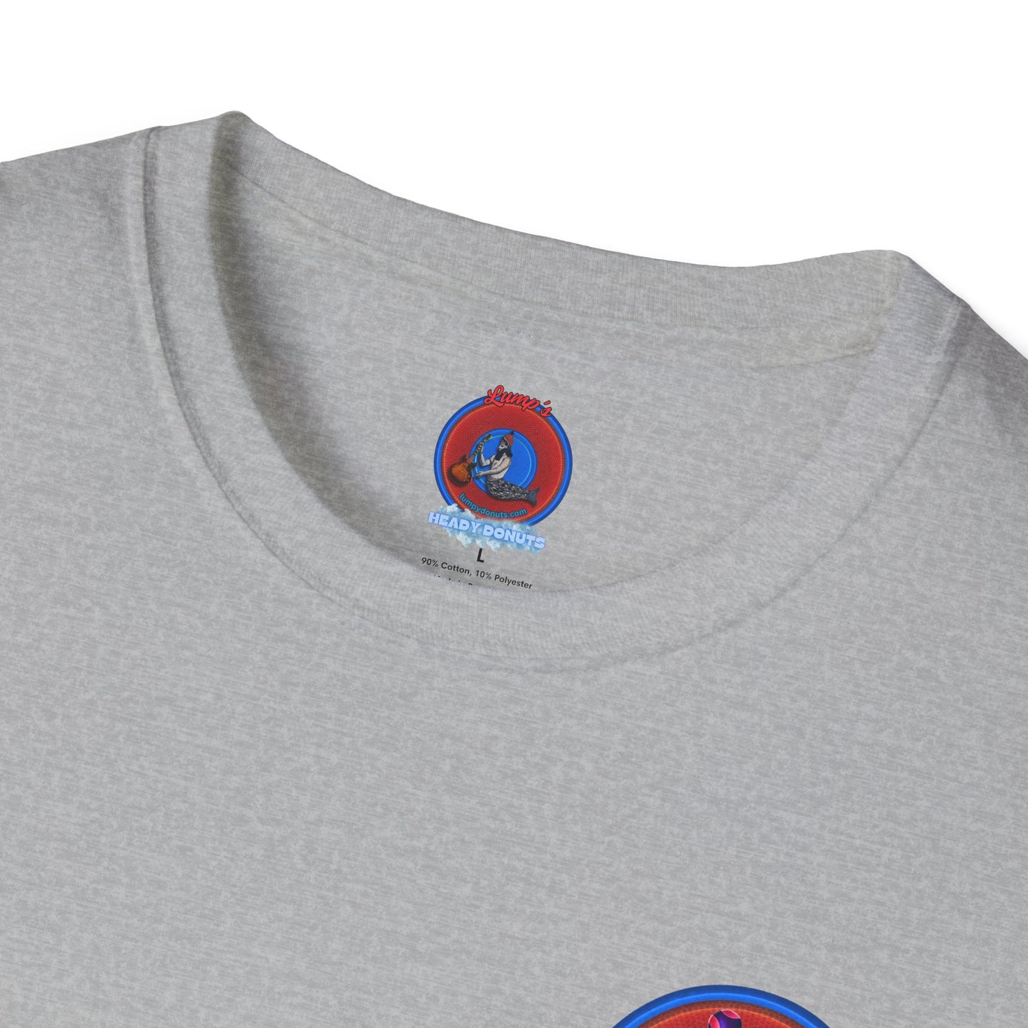 Classic Donut Tee - Unisex Soft-Style - "Sir Richard's Phamous Donut" - series 1.0  - variant 1 - red/blue paradox donut