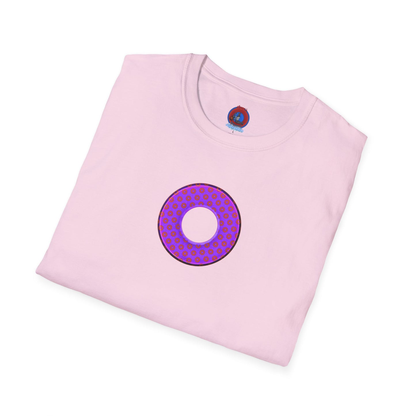 Plain Donuts/Unisex Soft-Style - "Plain Electric Paradoxical Donuts" - bright purple/red donuts