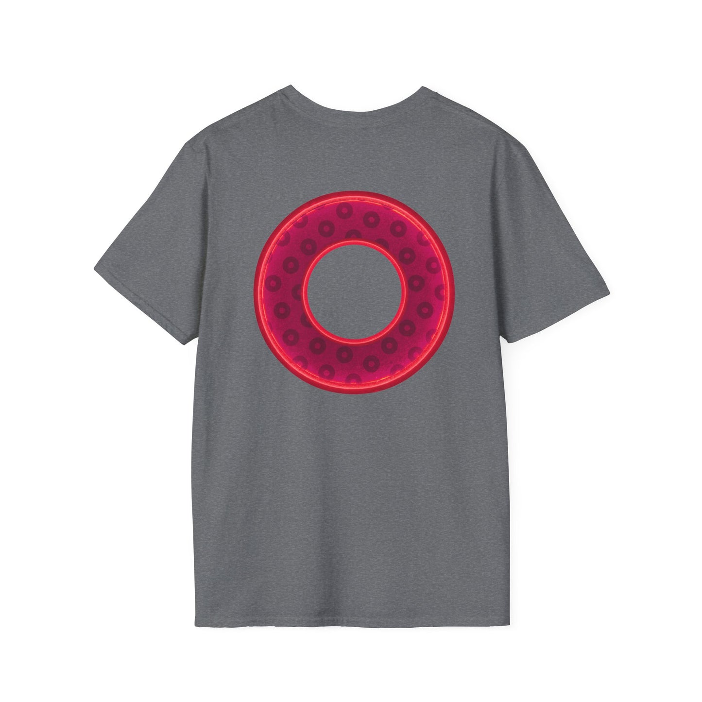 Plain Donuts/Unisex Soft-Style - "Plain Wide Mouthed Paradoxical Donuts" - dark red/bright red donuts