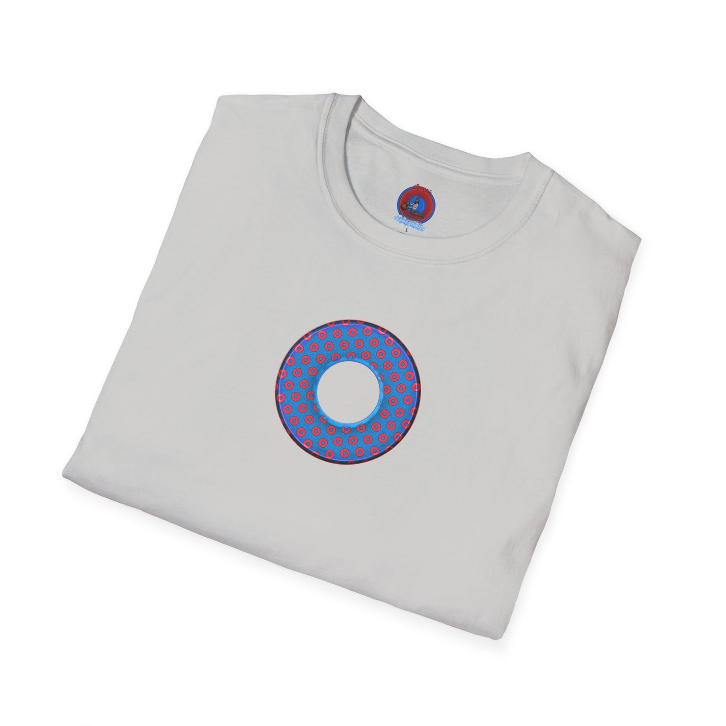 Plain Donuts/Unisex Soft-Style - "Plain Electric Paradoxical Donuts" - royal blue/red donuts