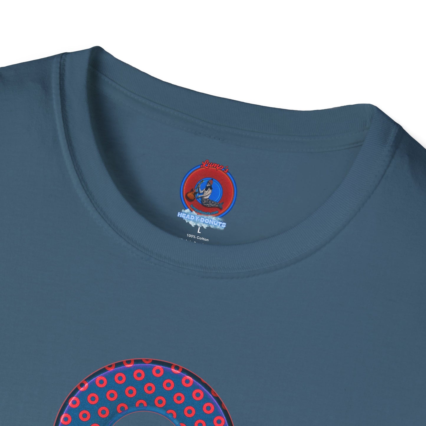 Plain Donuts/Unisex Soft-Style - "Plain Electric Paradoxical Donuts" - dark blue/red donuts