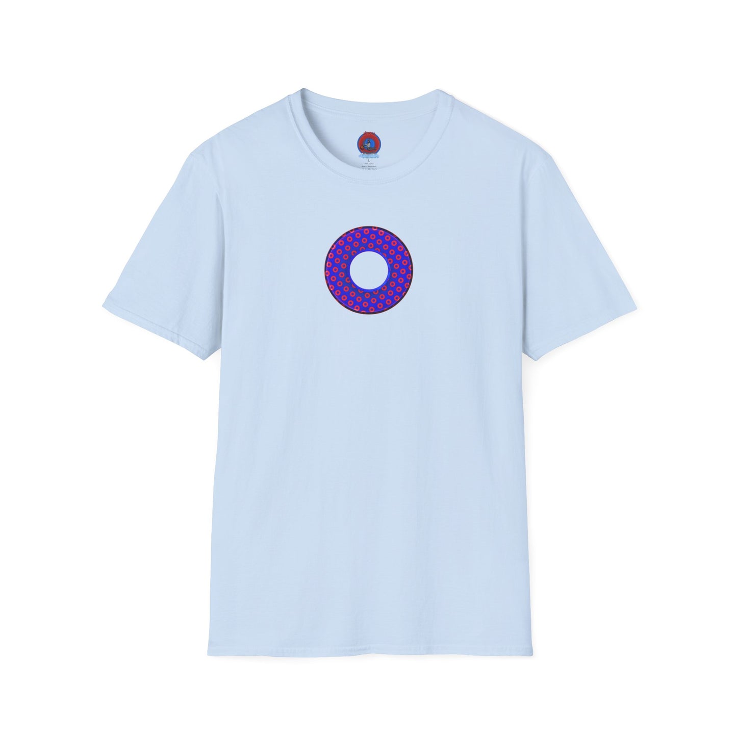 Plain Donuts/Unisex Soft-Style - "Plain Electric Paradoxical Donuts" - dark royal blue/red donuts