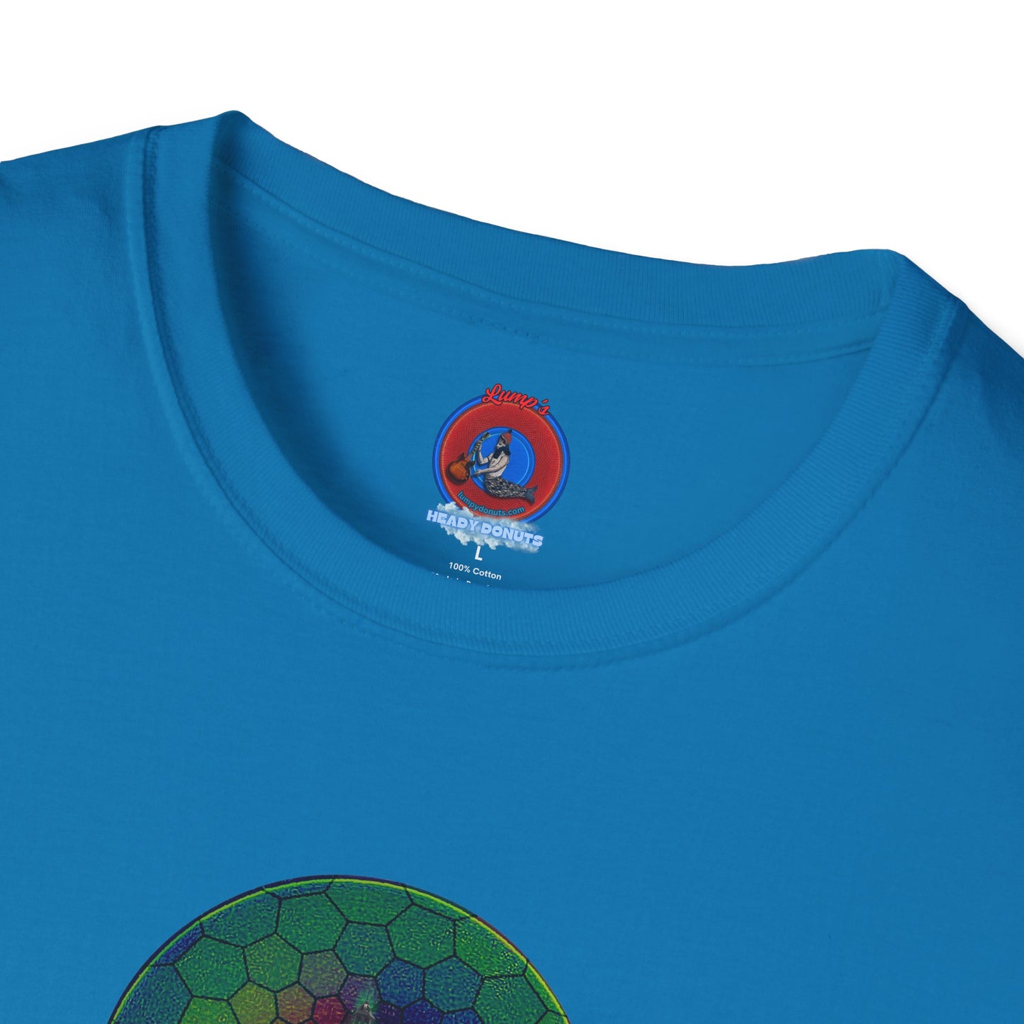 Classic Donut Tee - Unisex Soft-Style - "Save the Mondegreen City Hall Clock Tower" - hexadonut - series 1.0 -variant 1 - green donut