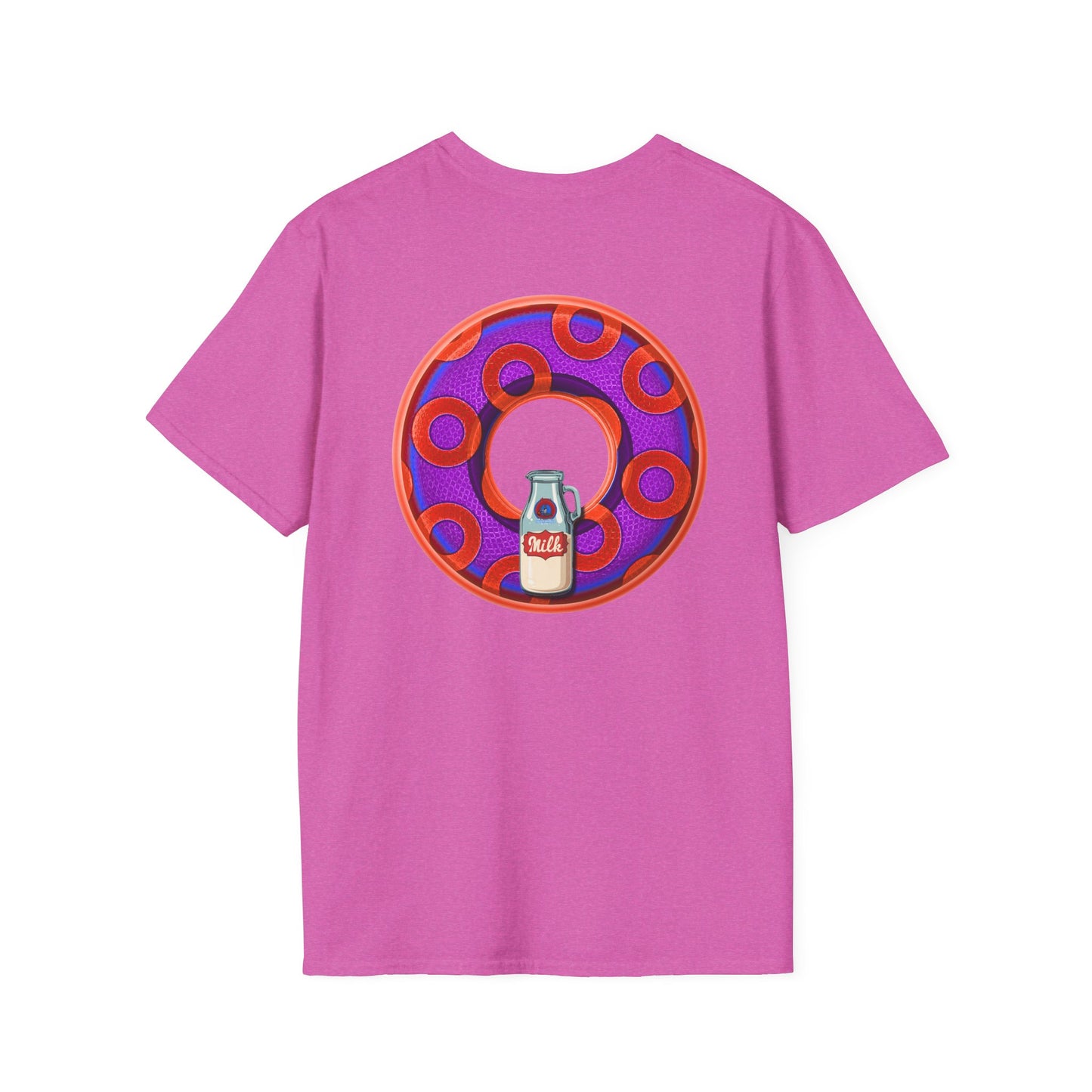 Classic Donut Tee - Unisex Soft-Style - "Wooked Cream - YEMSG Donut " -purple/red rustic paradox donut - variant 6