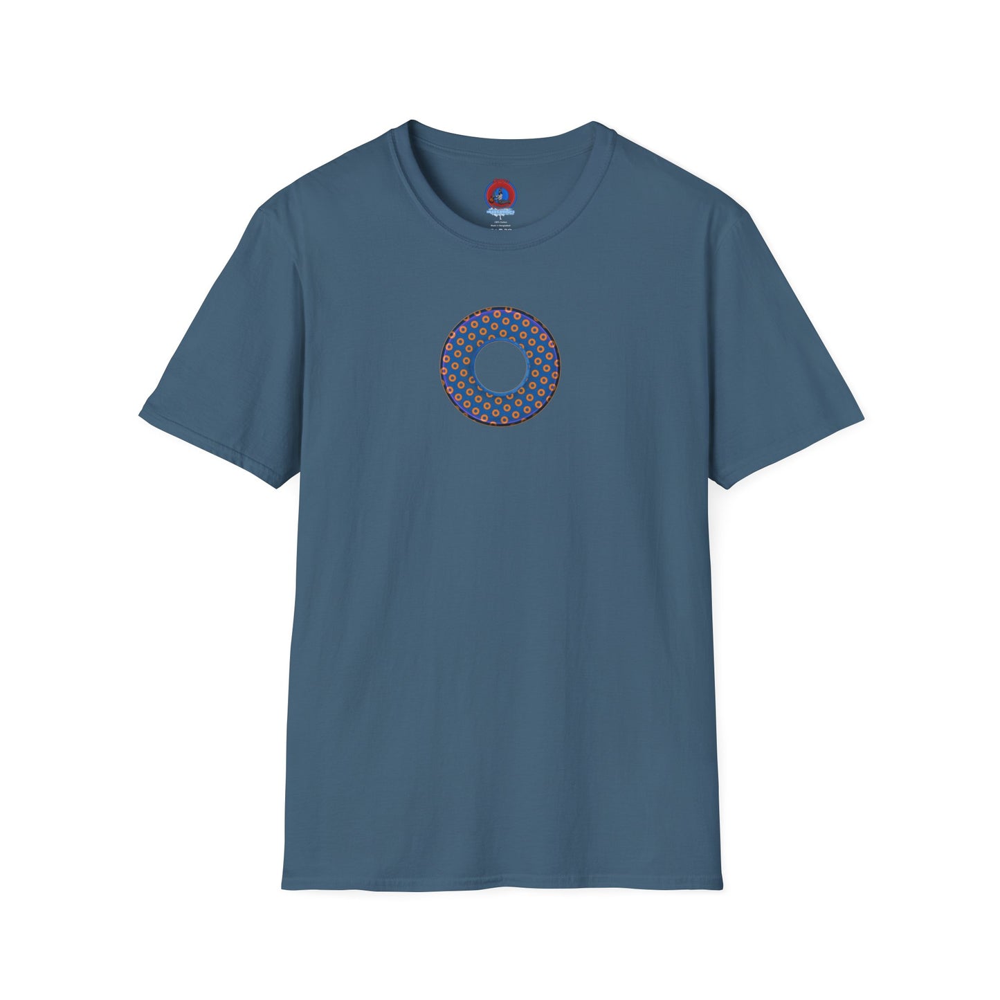 Plain Donuts/Unisex Soft-Style - "Plain Electric Paradoxical Donuts" - orange/blue donuts