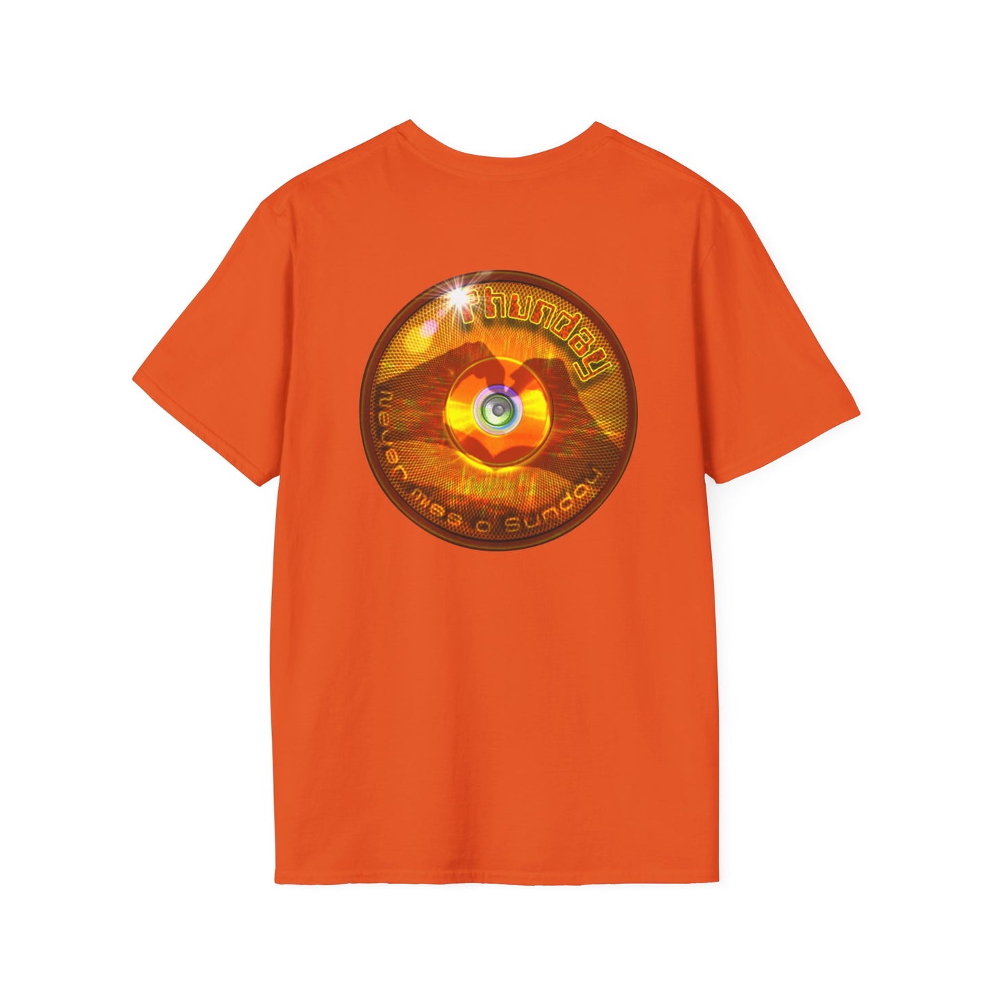 Classic Donut Tee - Unisex Soft-Style - "Sunday Phunday" - series 1.0 - variant 2 - gold donut