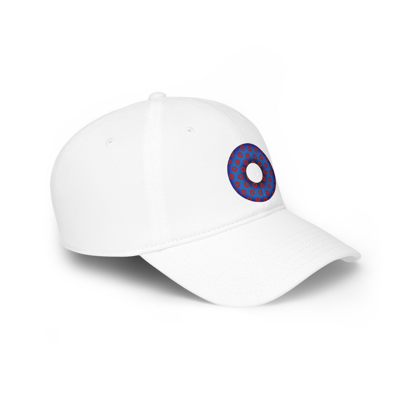 Lumpy Donut Baseball Cap - "Plain [Mary] Jane" - traditional blue/red paradoxical donut w/
