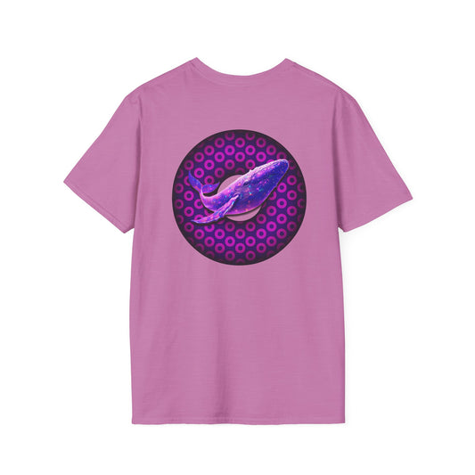 Classic Donut Tee - Unisex Soft-Style - "A Purple Humpback Whale of a Good Time" - variant 1 - purple paradoxical donut