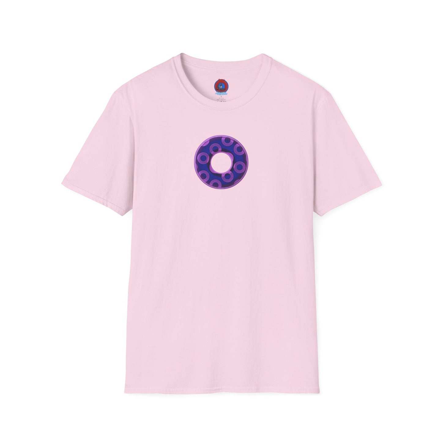 Plain Donuts/Unisex Soft-Style - "Plain Rustic Paradoxical Donuts" - light purple/dark blue donuts