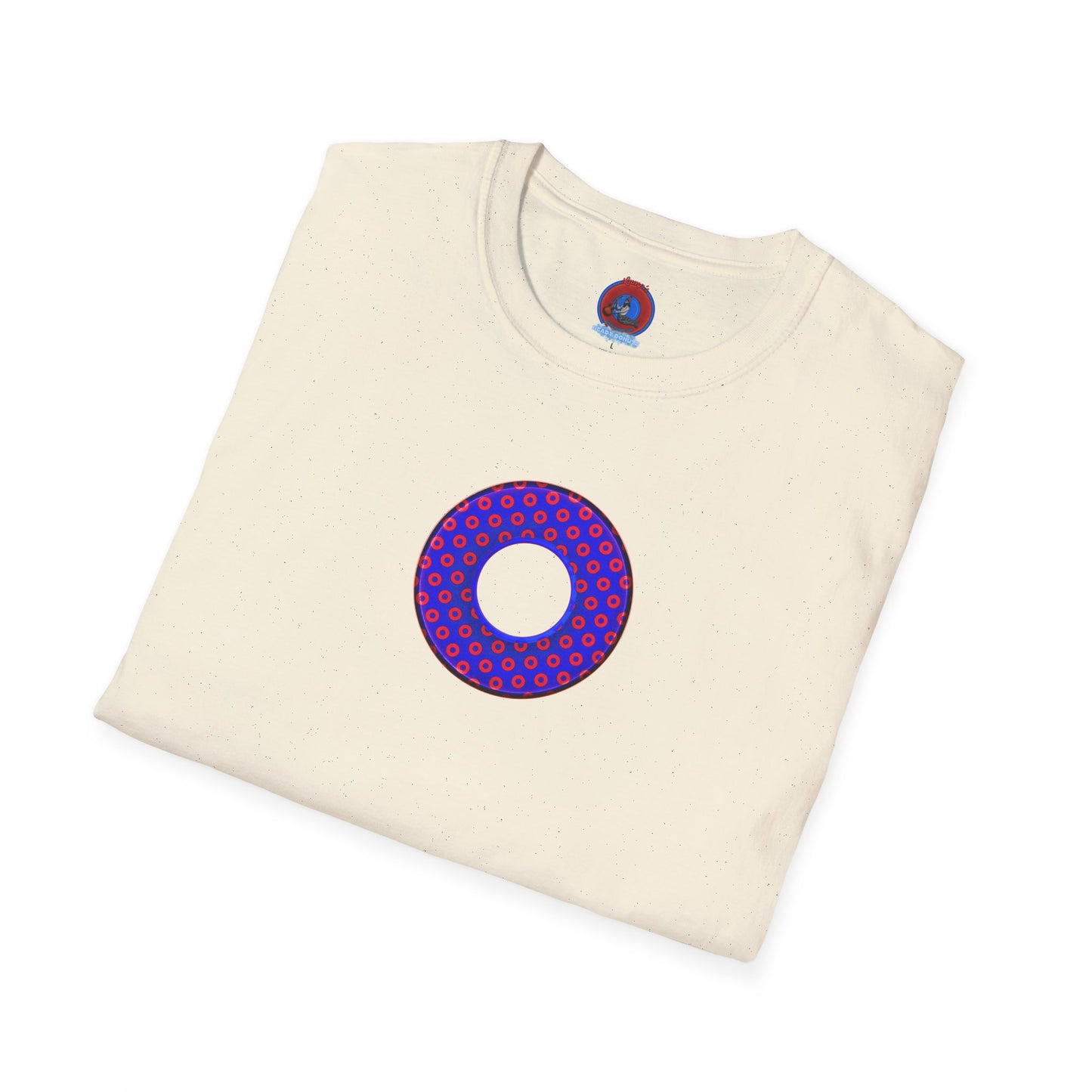 Plain Donuts/Unisex Soft-Style - "Plain Electric Paradoxical Donuts" - dark royal blue/red donuts