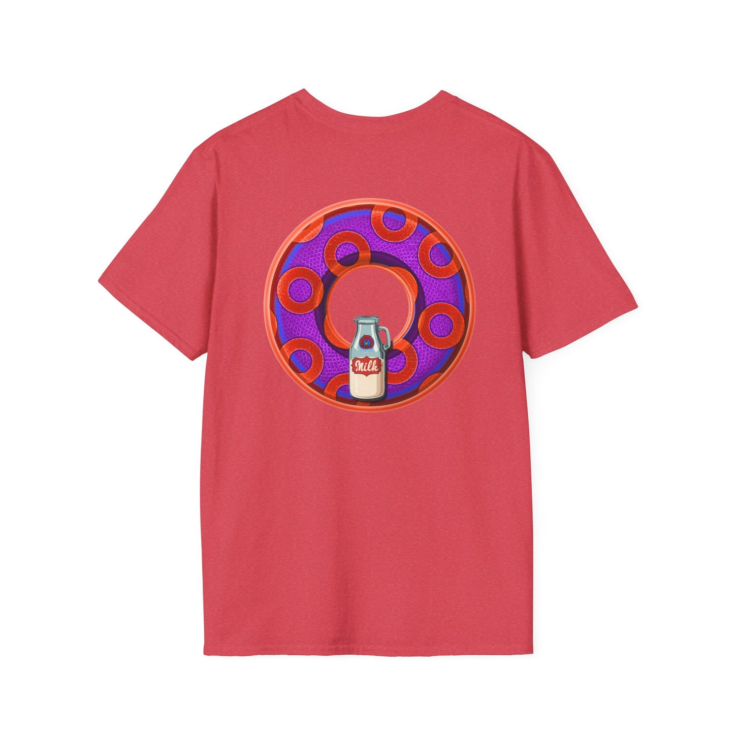Classic Donut Tee - Unisex Soft-Style - "Wooked Cream - YEMSG Donut " -purple/red rustic paradox donut - variant 6