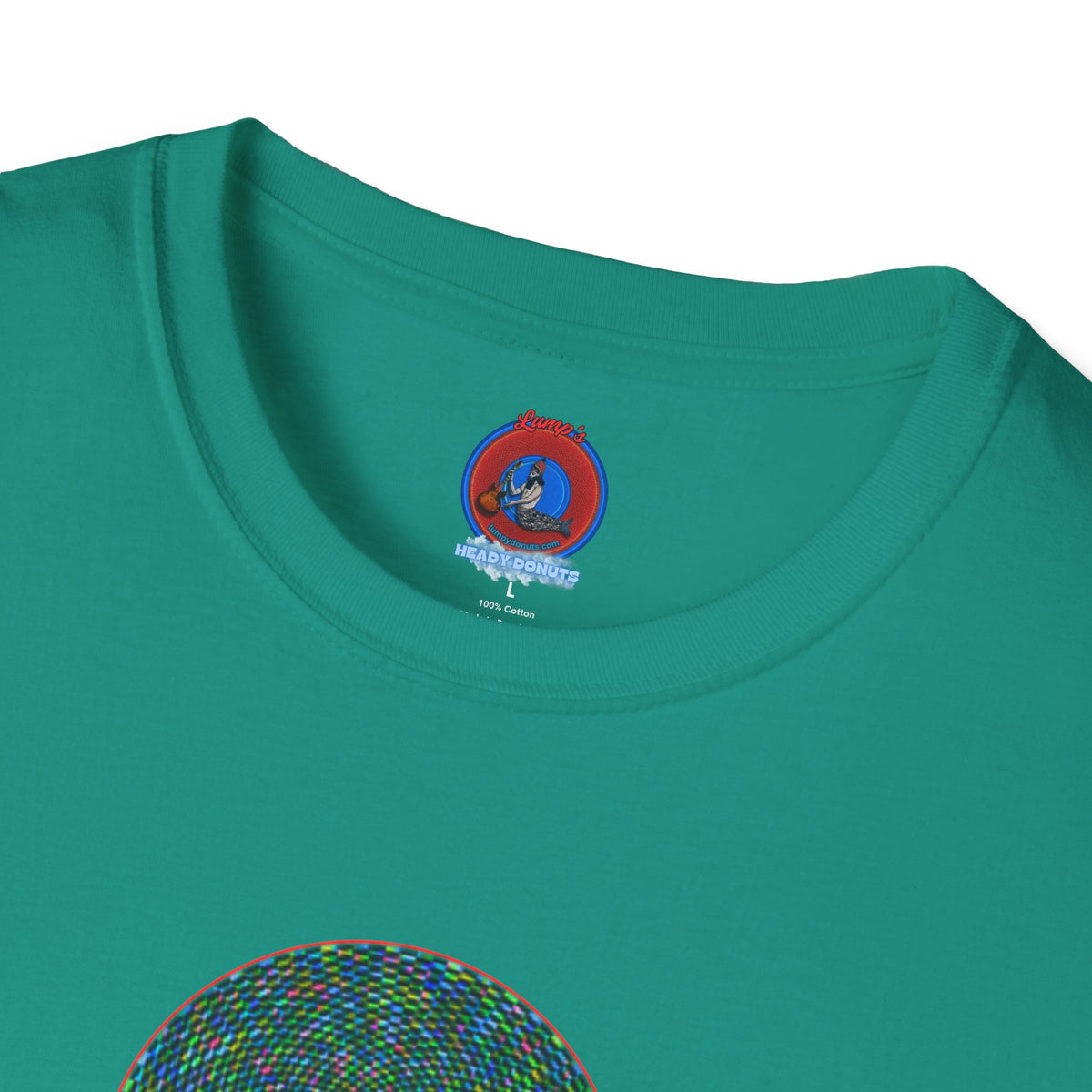 Donut Classic Donut Tee - Unisex Soft-Style - "The Pixilated Donut" - series 1.0 - multi-color donut