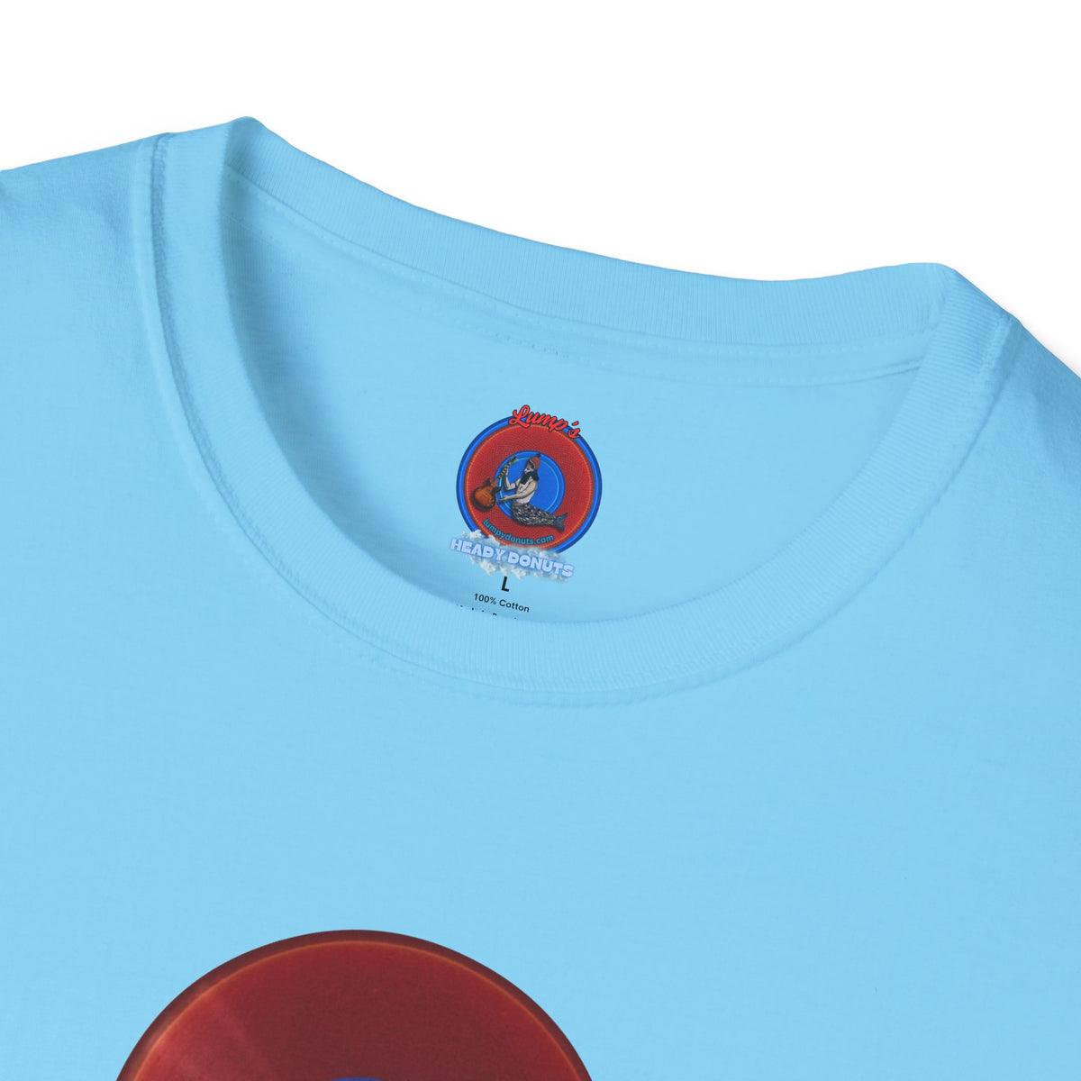 Classic Donut Tee - Unisex Soft-Style - "Donuts of the Gods" - series 1.0 - variant 1 - red donut