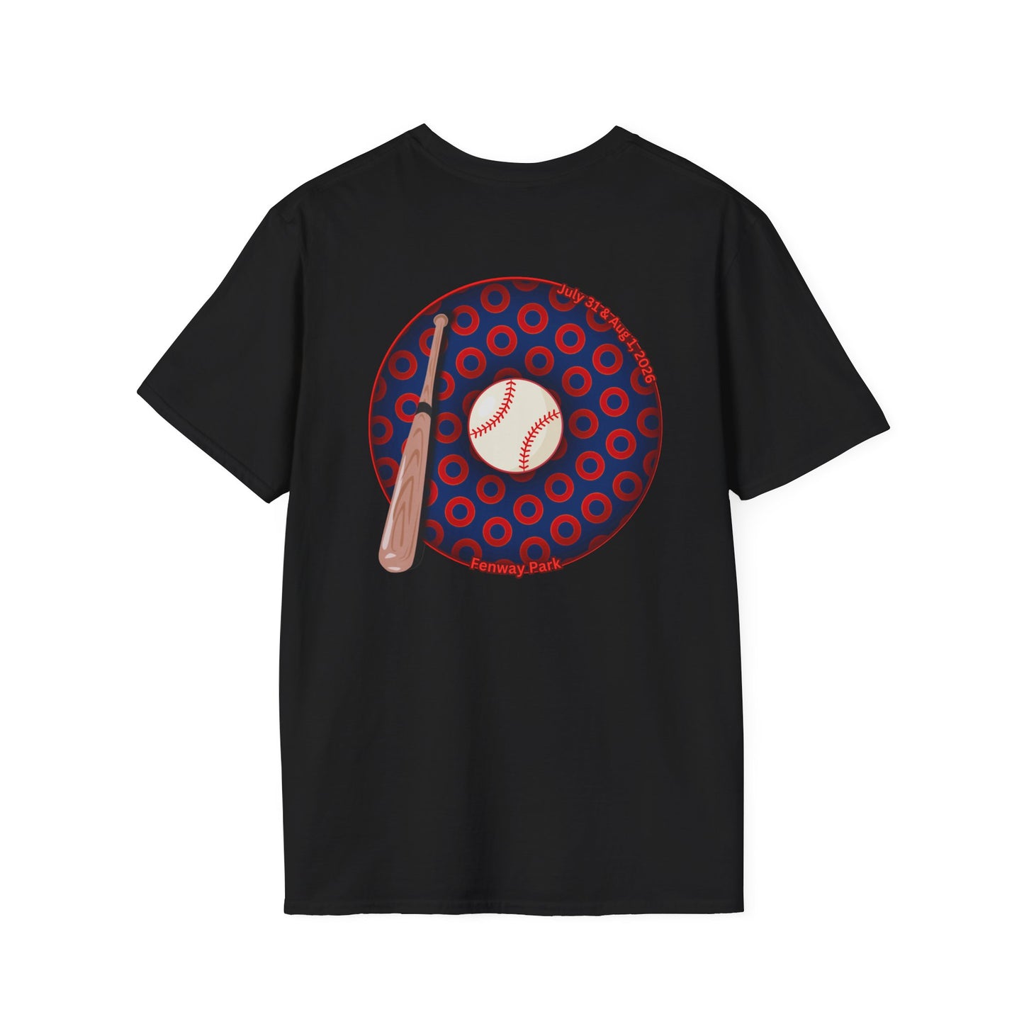 Classic Donut Tee - Unisex Soft-Style - "Phenway Ballpark Donuts" - vivid paradox donut - variant 1