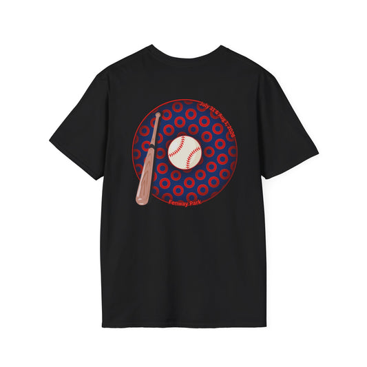 Classic Donut Tee - Unisex Soft-Style - "Phenway Ballpark Donuts" - vivid paradox donut - variant 1