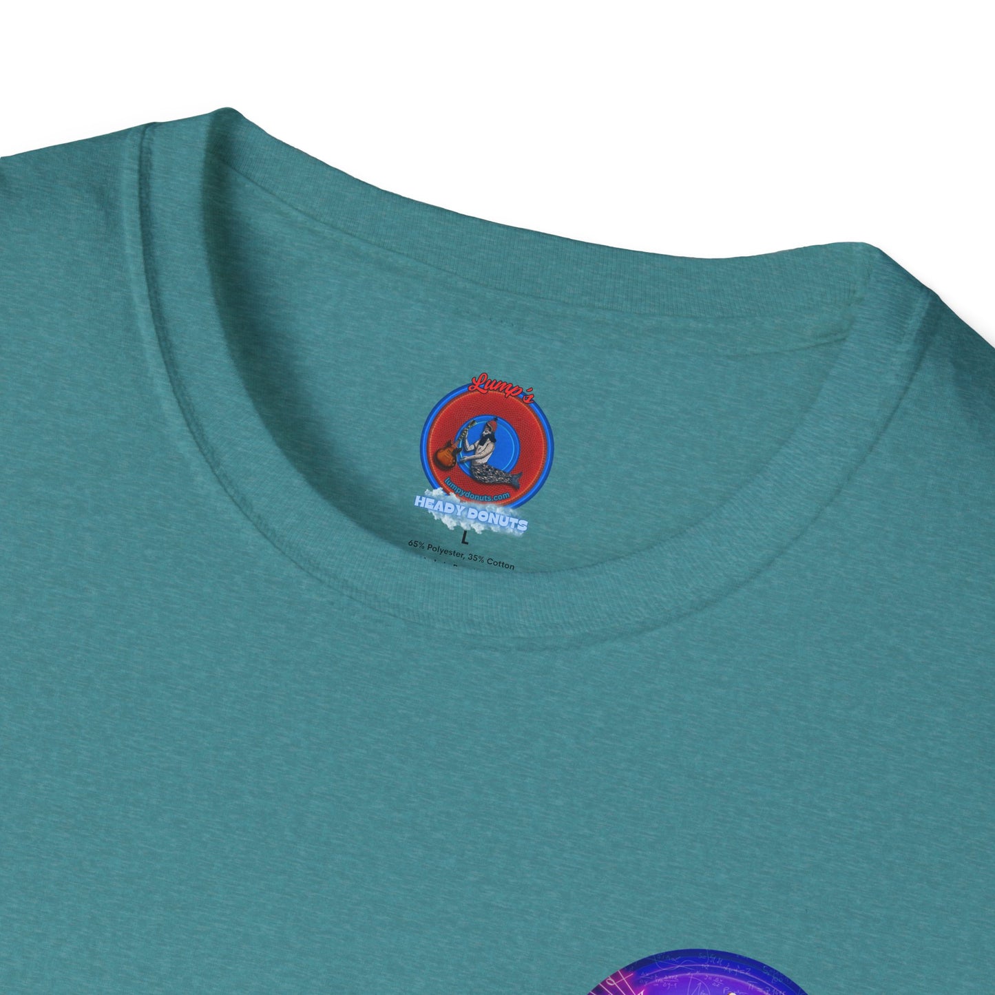 Classic Donut Tee - Unisex Soft-Style - "The Quite Profound Donut" - series 1.0  - blue/purple/magenta donut