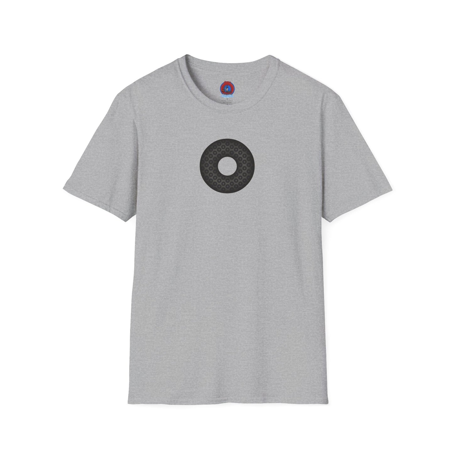 Plain Donuts/Unisex Soft-Style - "Plain Paradoxical Grided Donut" - black/black donuts