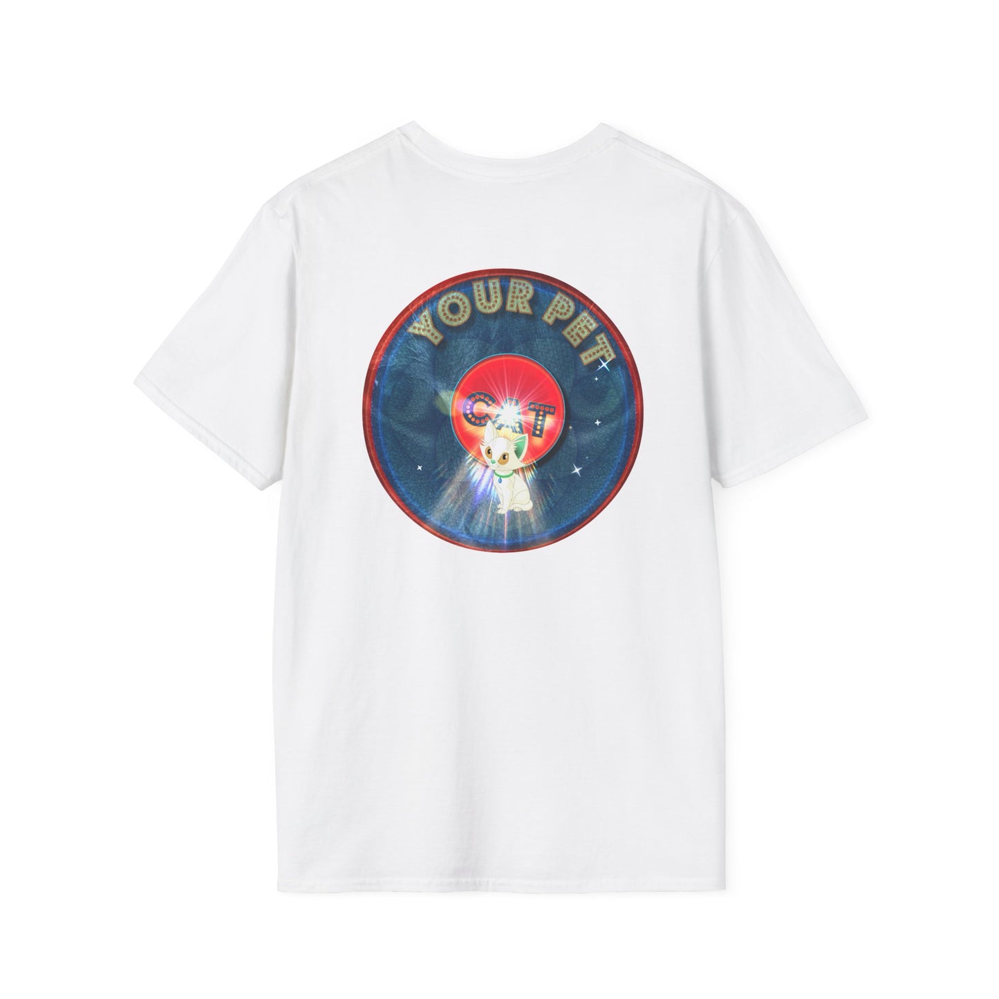 Classic Donut Tee - Unisex Soft-Style - "Your Pet Cat's Phavorite Tee" - series 1.0  - blue donut