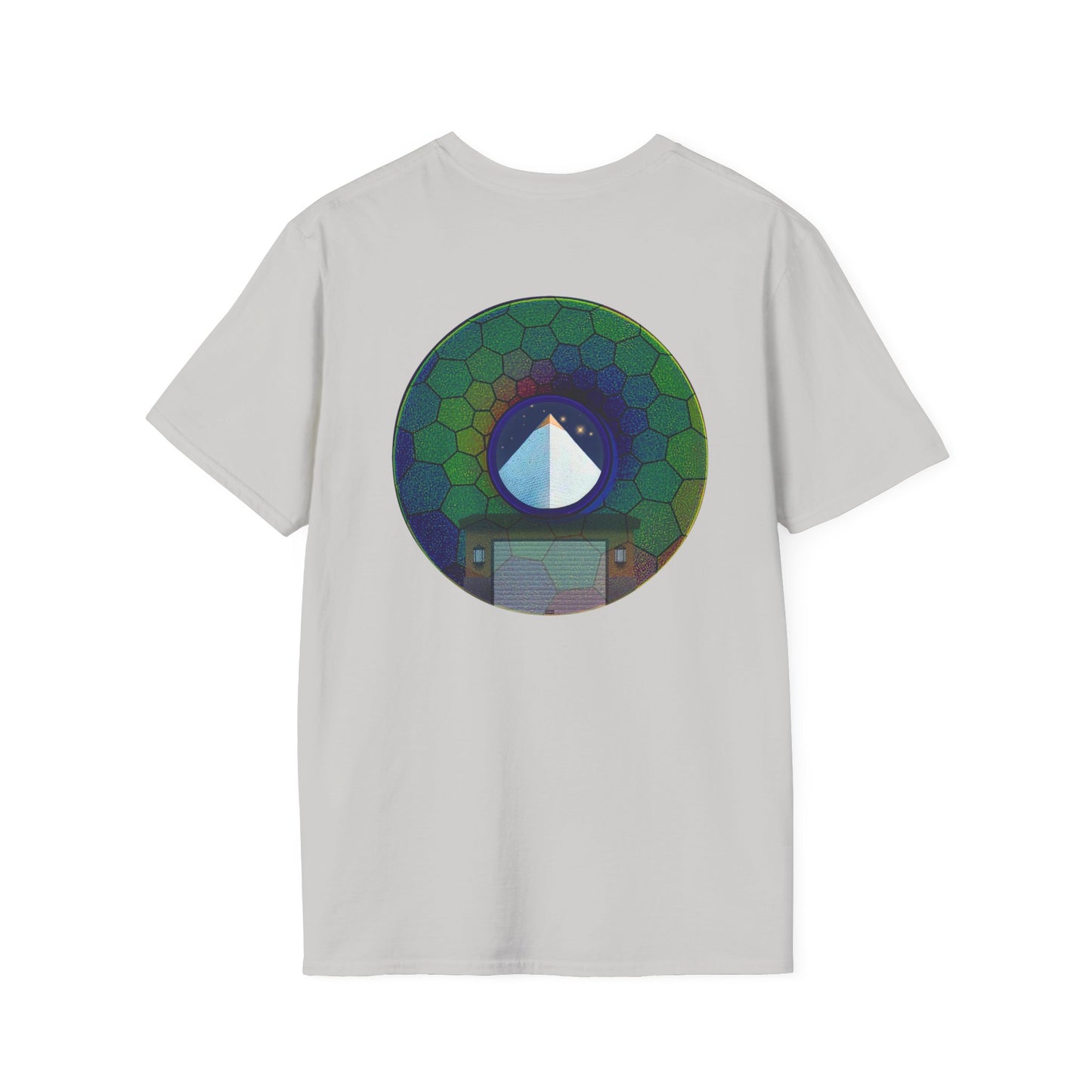 Classic Donut Tee - Unisex Soft-Style - "Limestone Donuts so Large" - variant 8 - green hexadonut w/garage