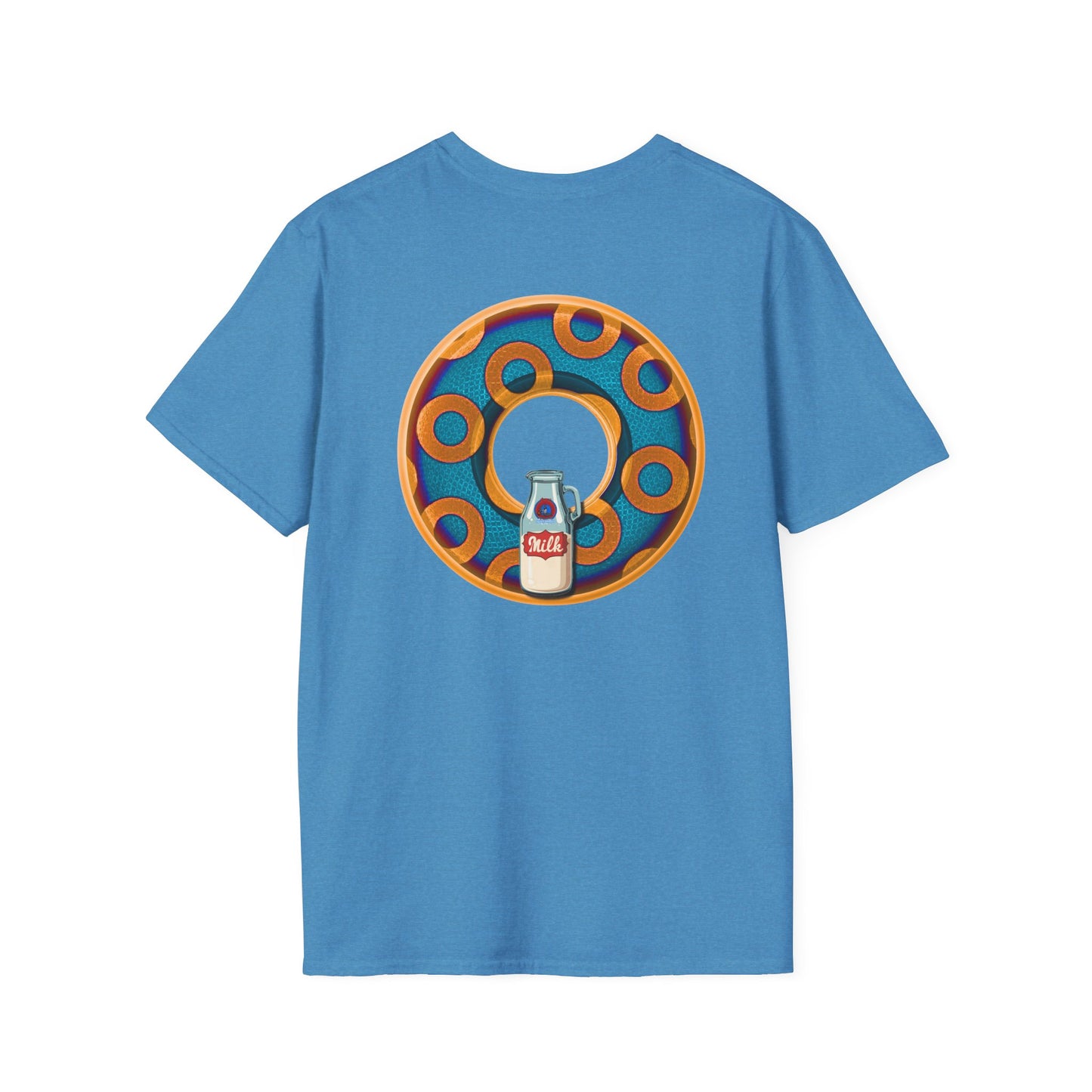 Classic Donut Tee - Unisex Soft-Style - "Wooked Cream - YEMSG Donut " -purple/red rustic paradox donut - variant 4