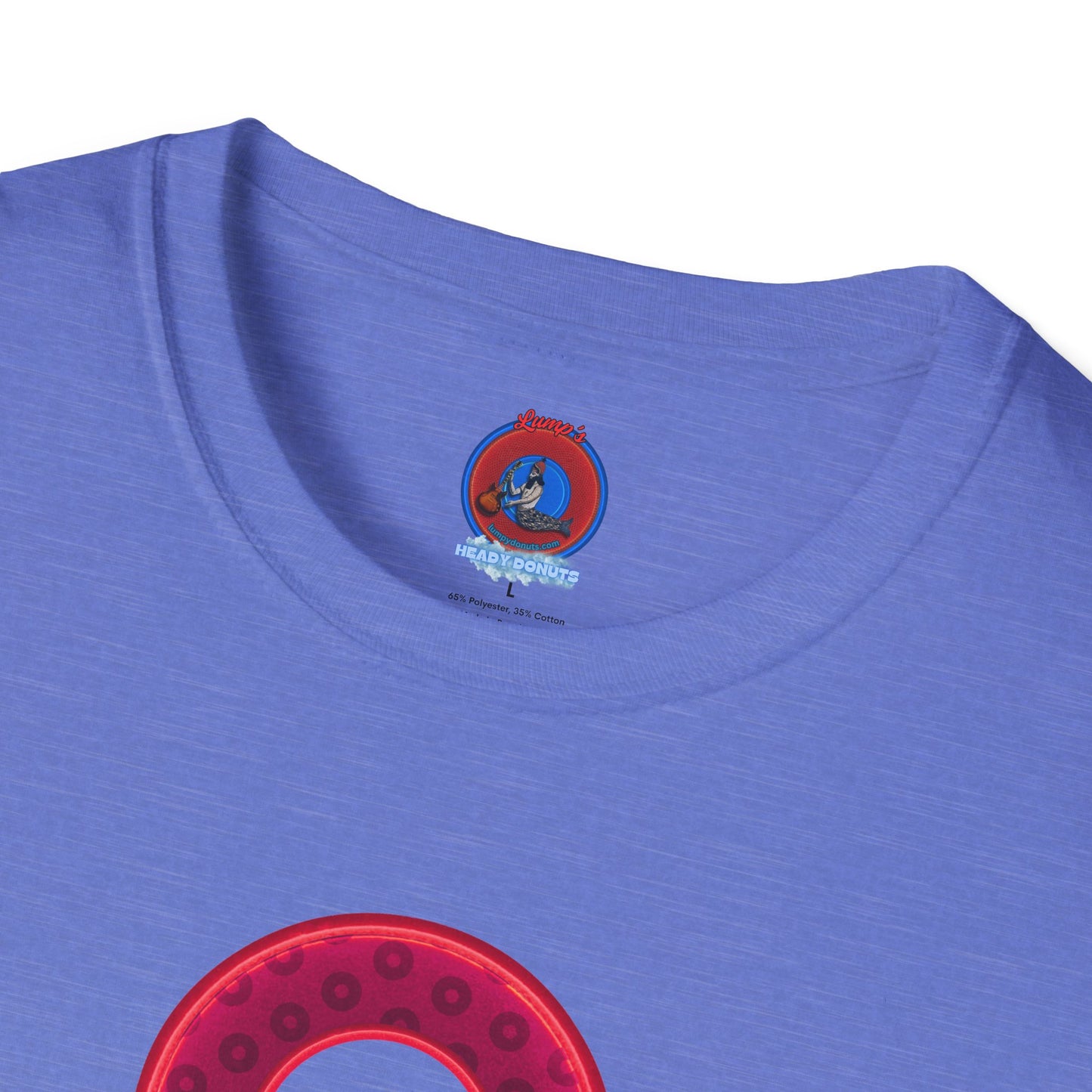 Plain Donuts/Unisex Soft-Style - "Plain Wide Mouthed Paradoxical Donuts" - dark red/bright red donuts