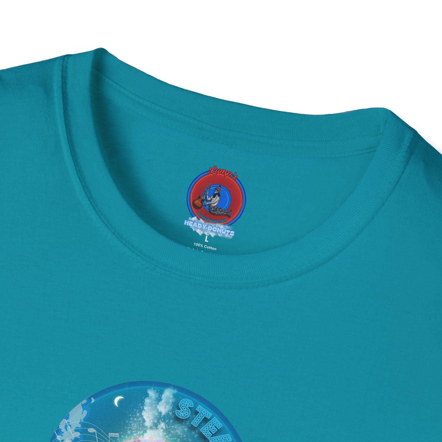 Classic Donut Tee - Unisex Soft-Style - "Steaming Fresh Donuts" - series 1.0 - vivid blue donut
