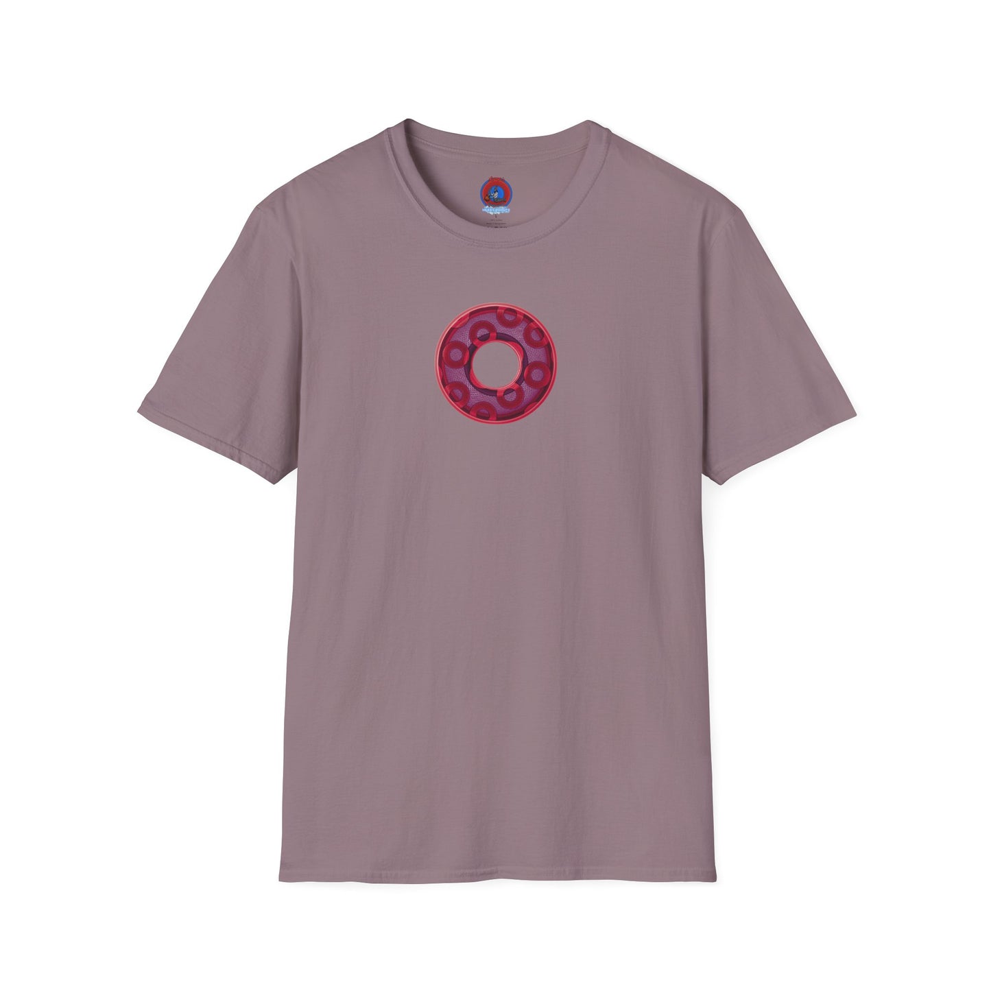 Plain Donuts/Unisex Soft-Style - "Plain Rustic Paradoxical Donuts" - mauve/purple donuts